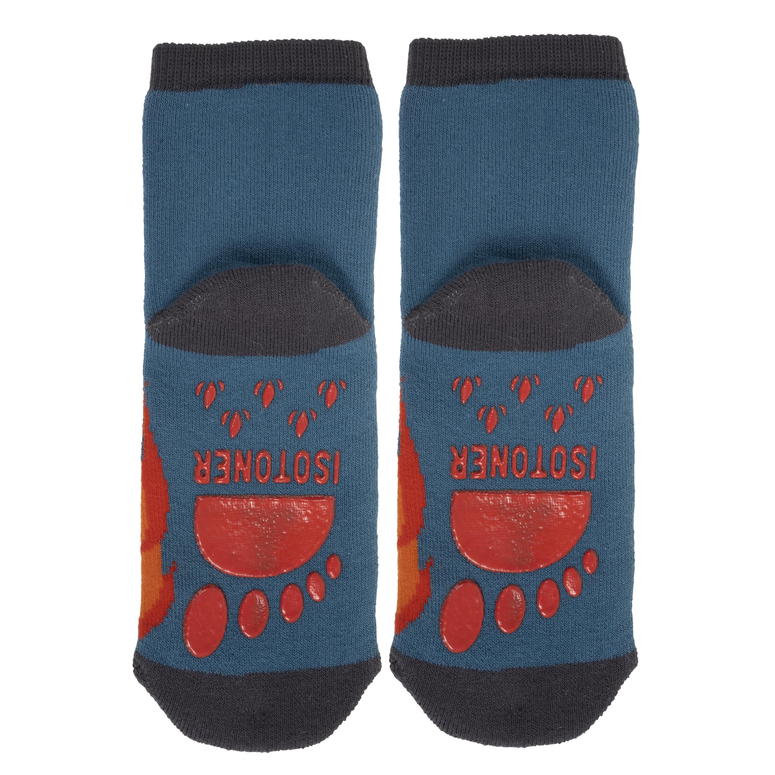 isotoner-chaussettes-antid-rapantes-gar-on-bleu-pompier-1-4-ans image 3