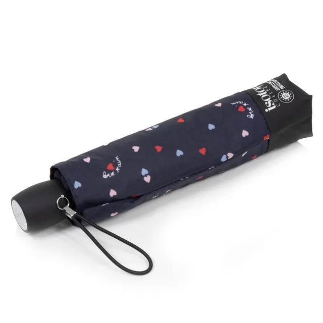 isotoner-parapluie-ombrelle-c-urs-rouges-upf50 image 1