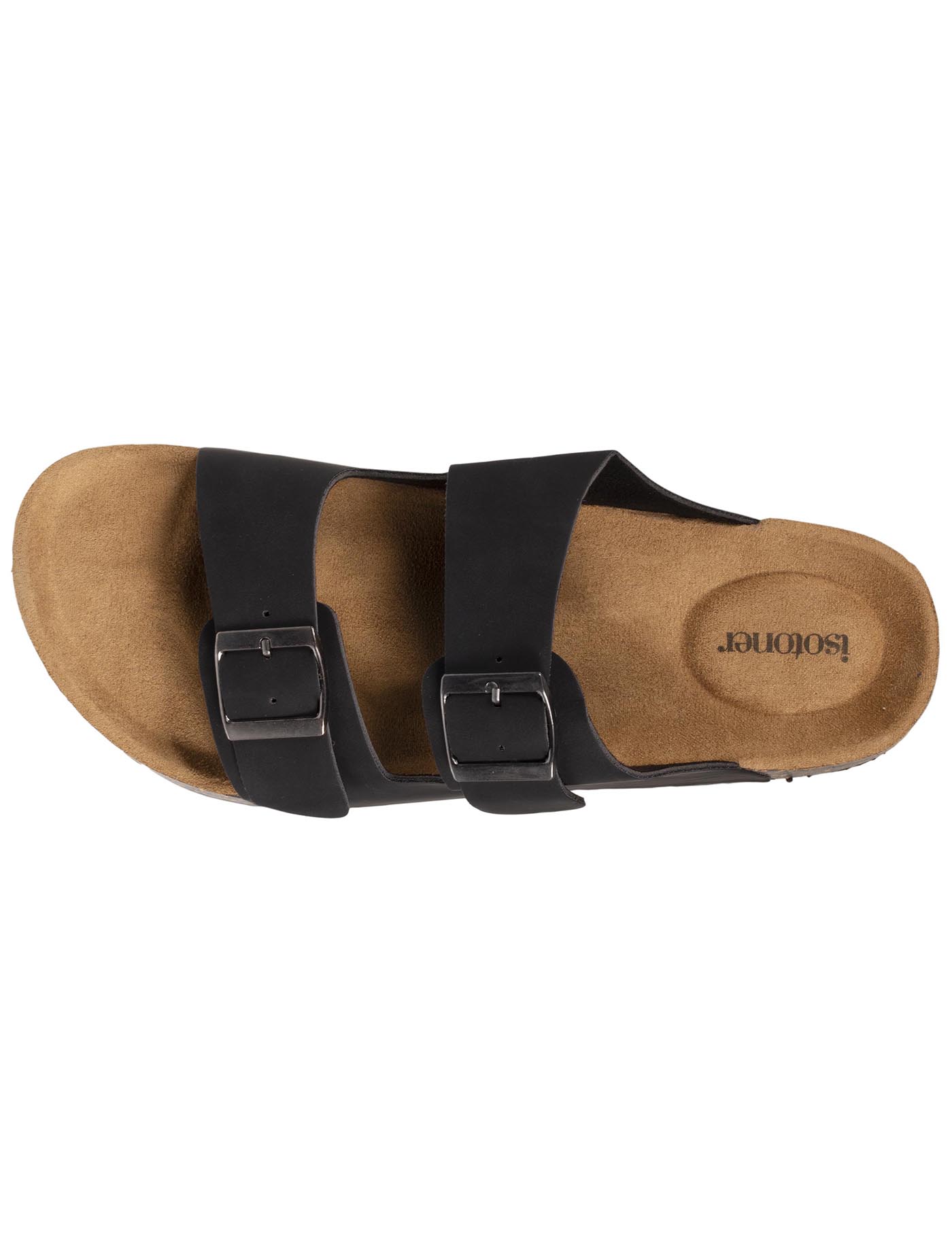 isotoner-mules-sandales-homme-double-bride-noir-everywear image 7