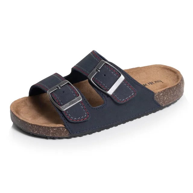 isotoner-mules-sandales-enfant-double-bride-marine image 1