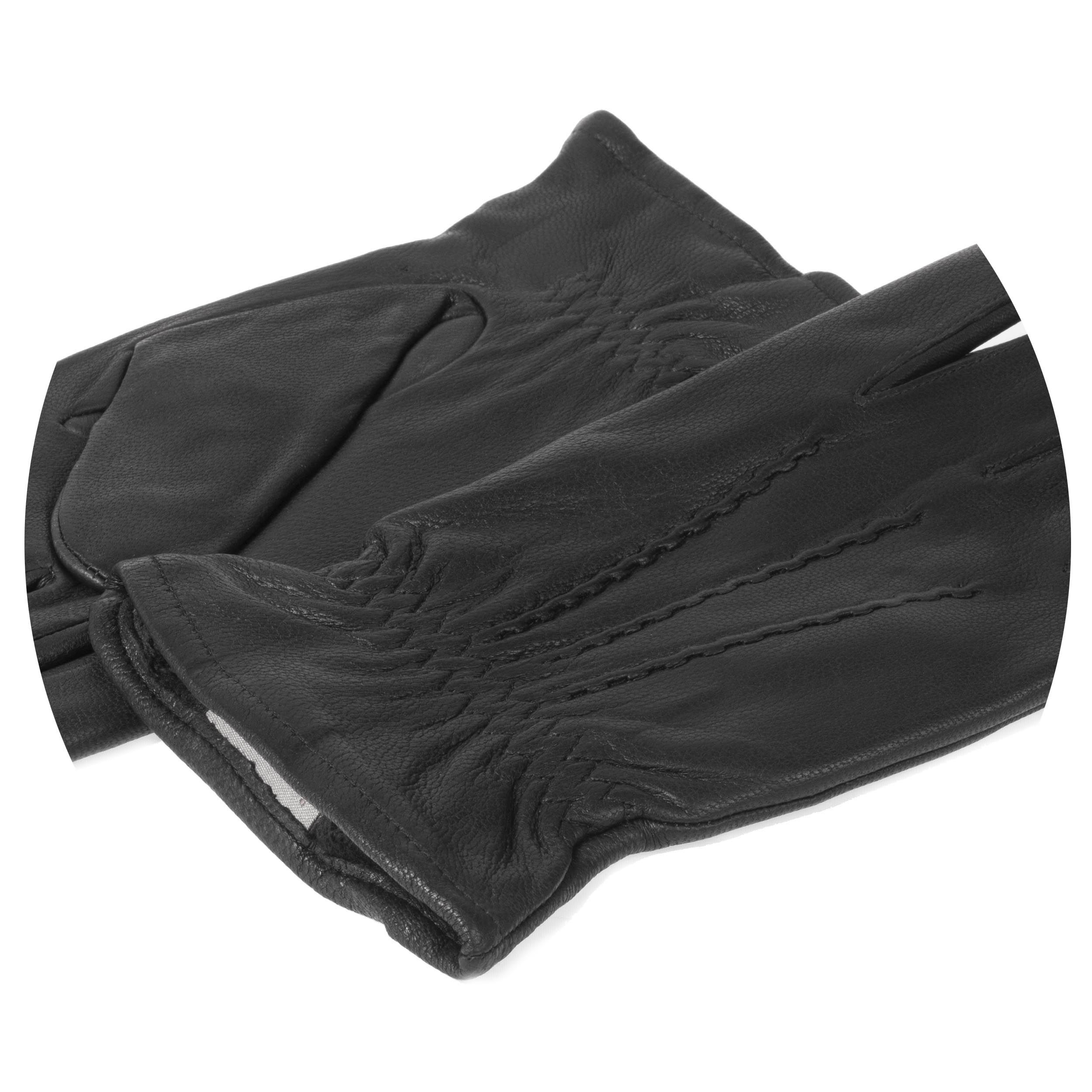 isotoner-gants-homme-tactiles-cuir-noir-smartouch-chaud image 2