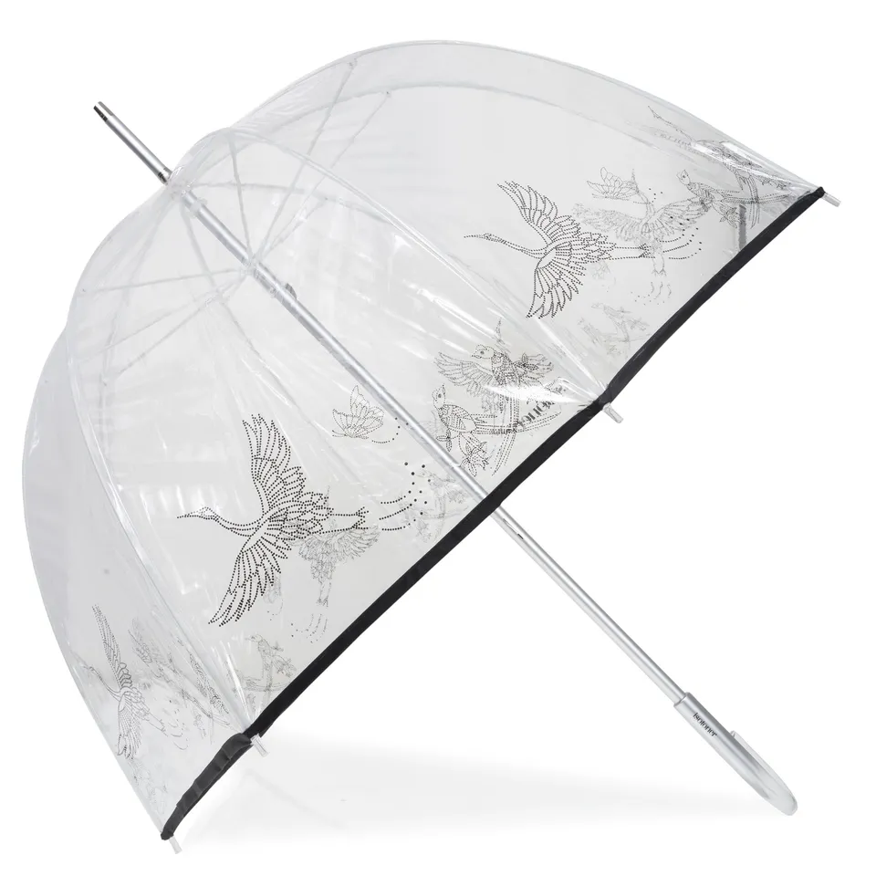 isotoner-parapluie-cloche-transparent-pvc-h-ron-cendr image 1