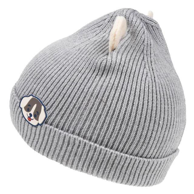 isotoner-bonnet-enfant-2-4-ans-oreilles-gris-maille-ultra-doux image 1