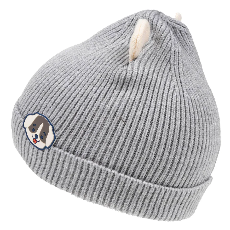 isotoner-bonnet-enfant-2-4-ans-oreilles-gris-maille-ultra-doux image 1
