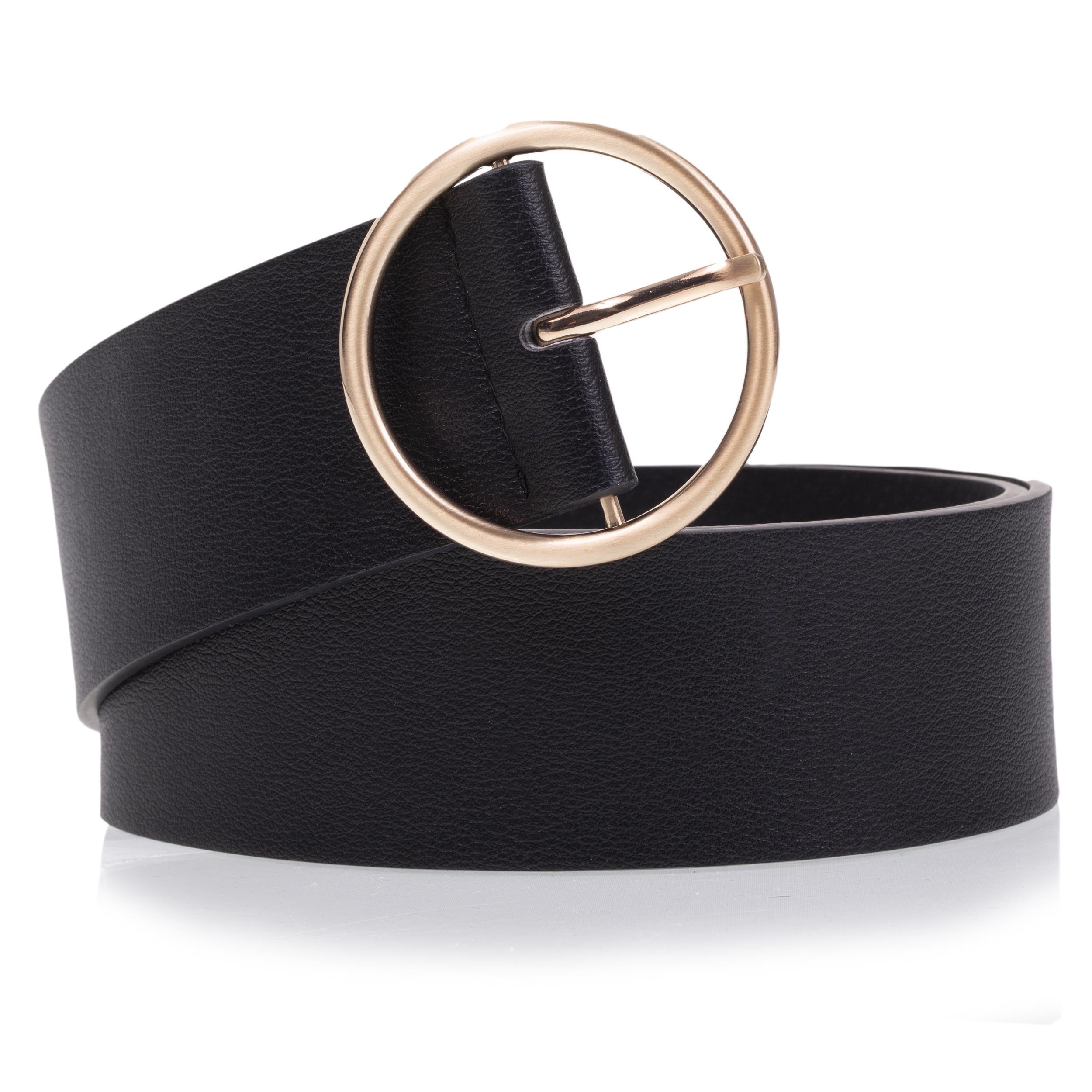isotoner-ceinture-femme-xl-noire-5-cm-cuir-grain image 1