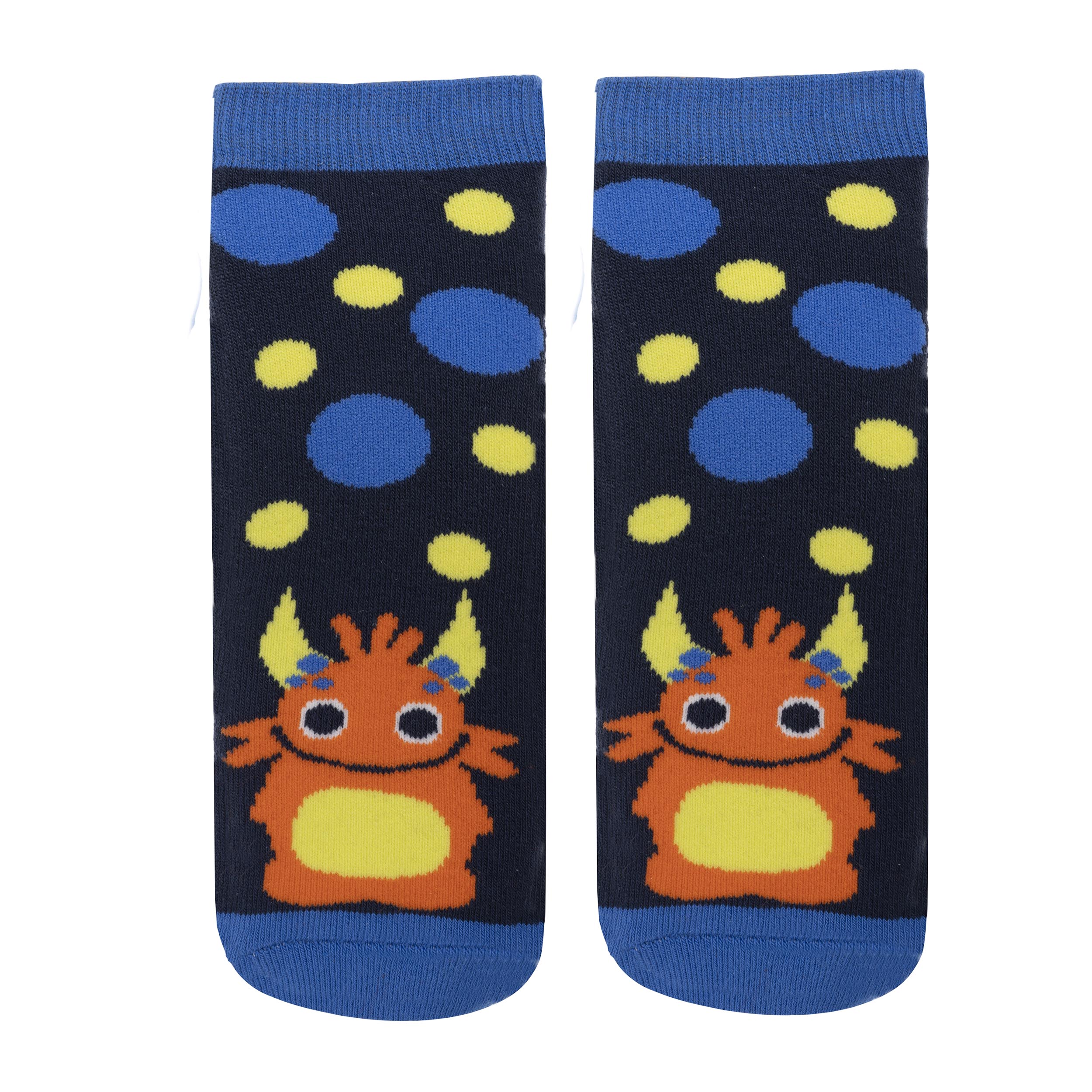 isotoner-chaussettes-antid-rapantes-enfant-orange-monstre-5-8-ans image 1