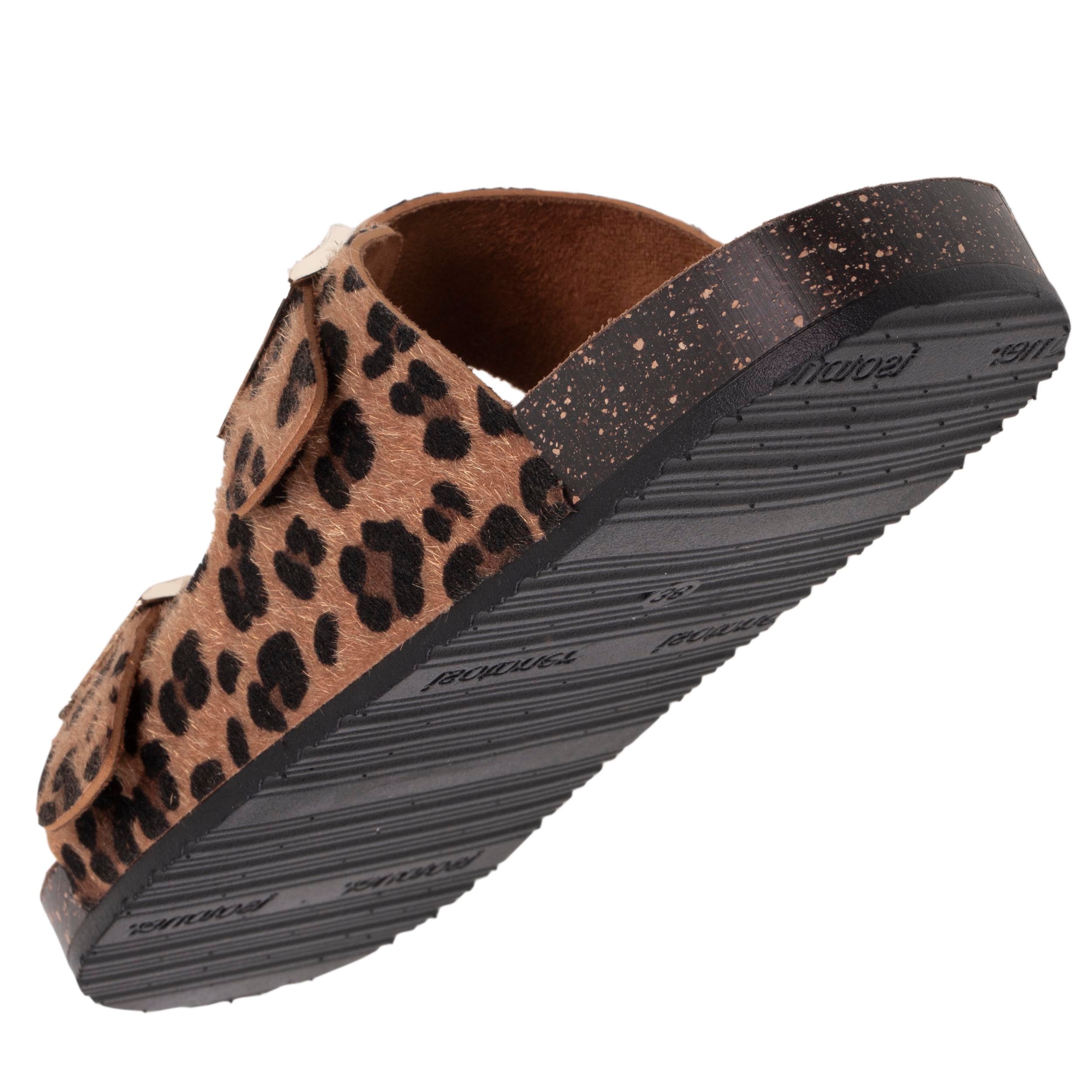 isotoner-mules-sandales-femme-double-bride-l-opard image 5