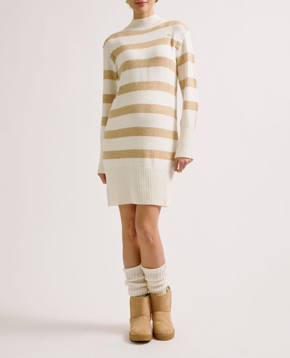cache-c-ur-normandie-robe-pull-grossesse-et-allaitement-beige-ivoire image 1