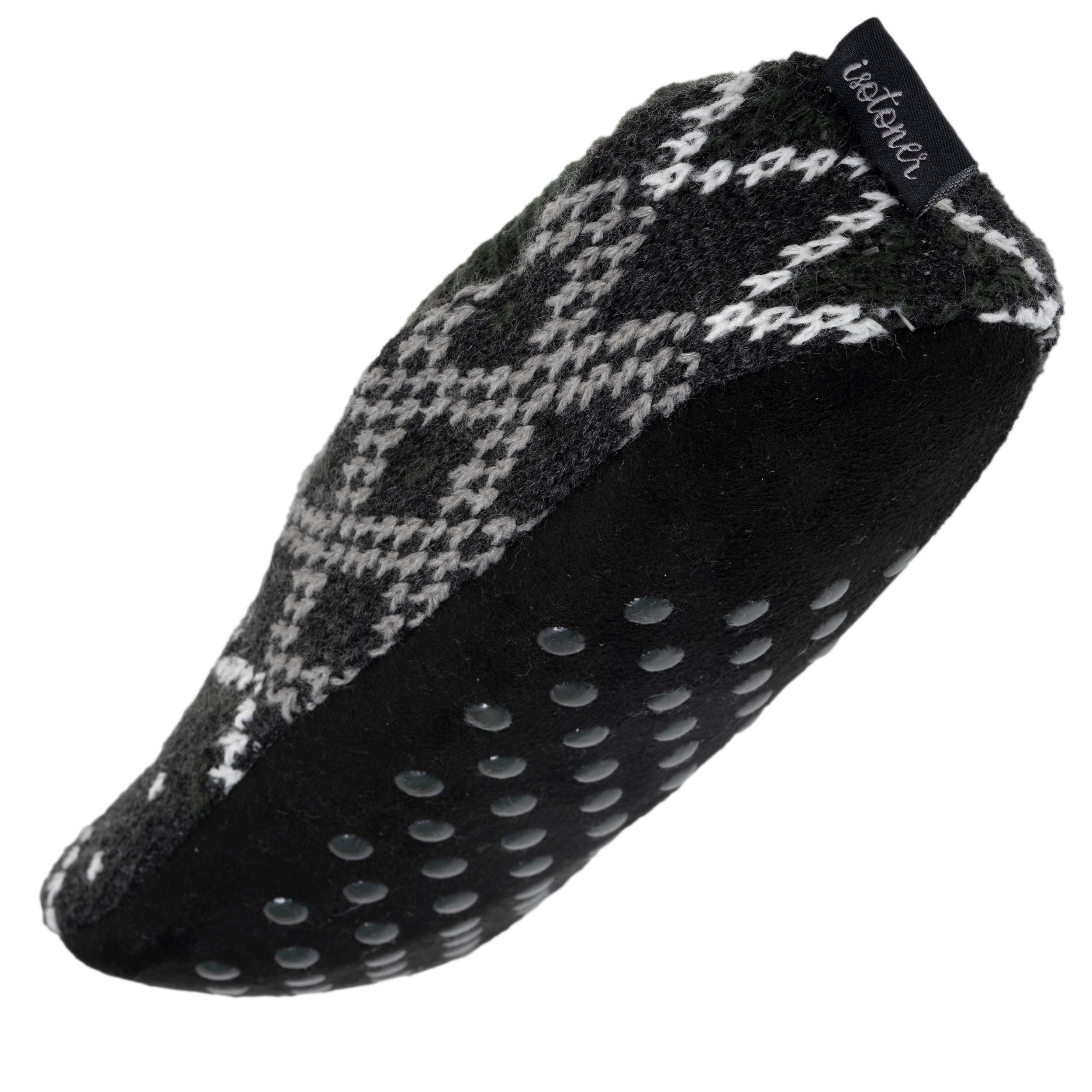 isotoner-chaussettes-chaussons-homme-jacquard-gris image 5