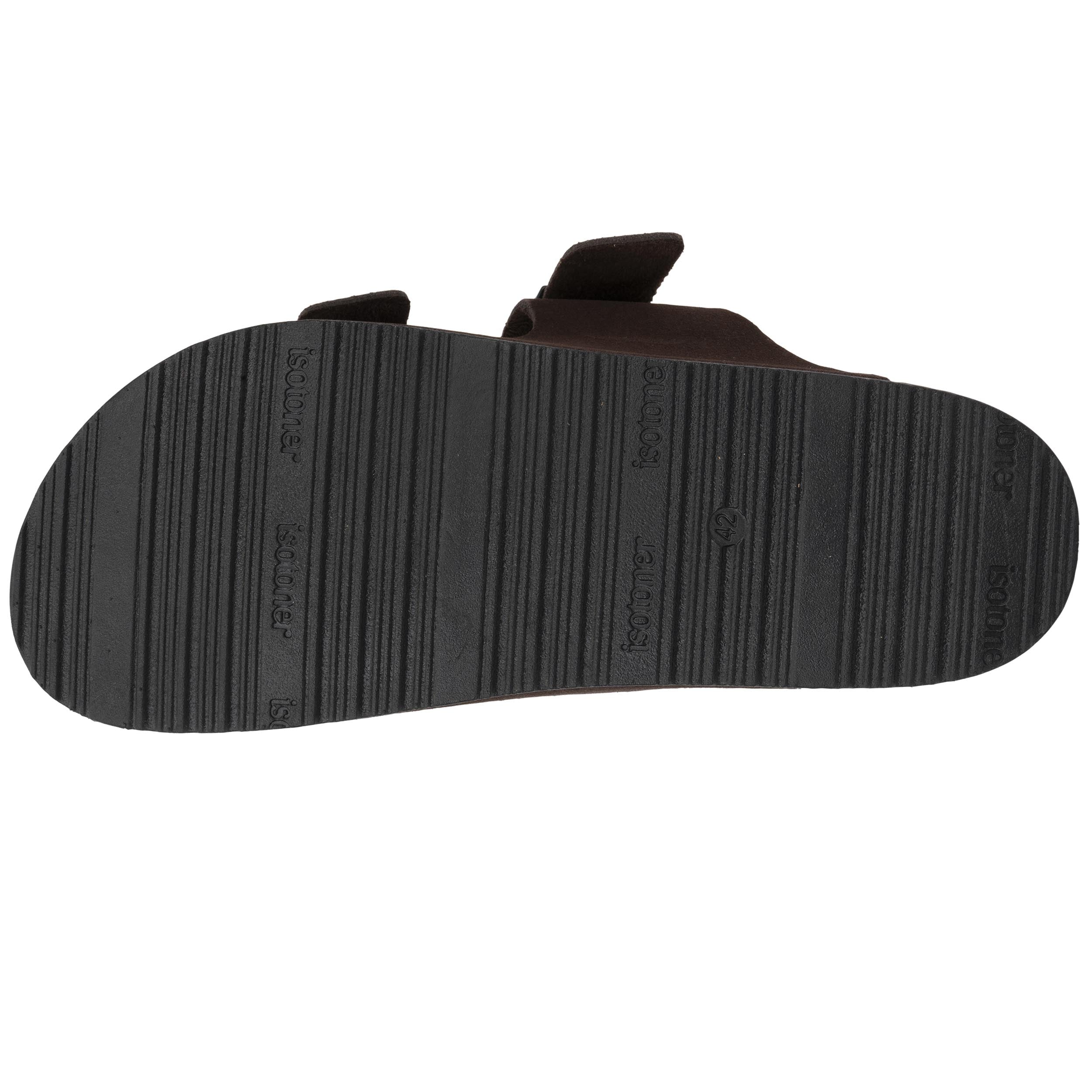 isotoner-mules-sandales-homme-double-bride-cuir-marron image 5
