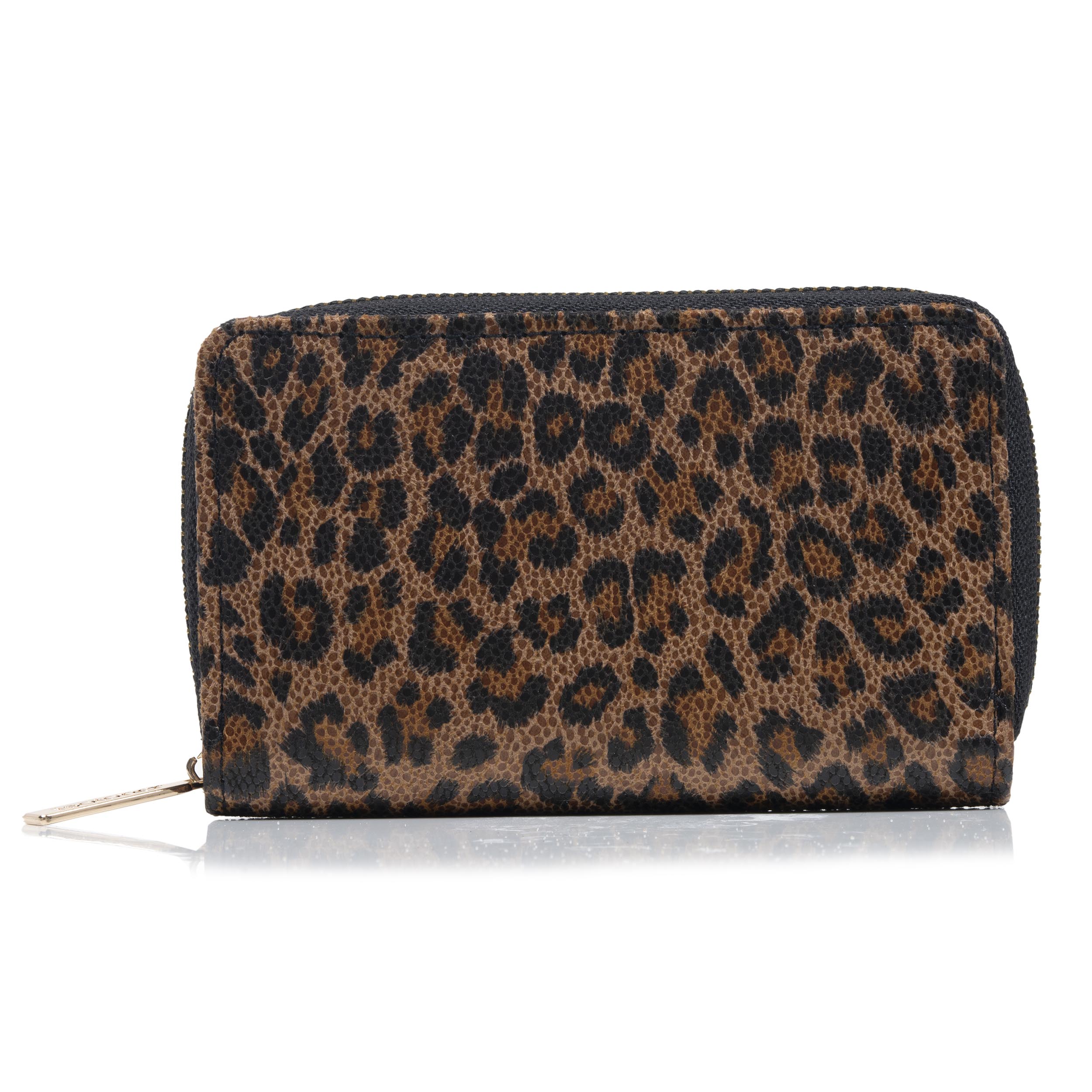 isotoner-portefeuille-femme-zipp-l-opard-effet-velours-anti-rfid image 4