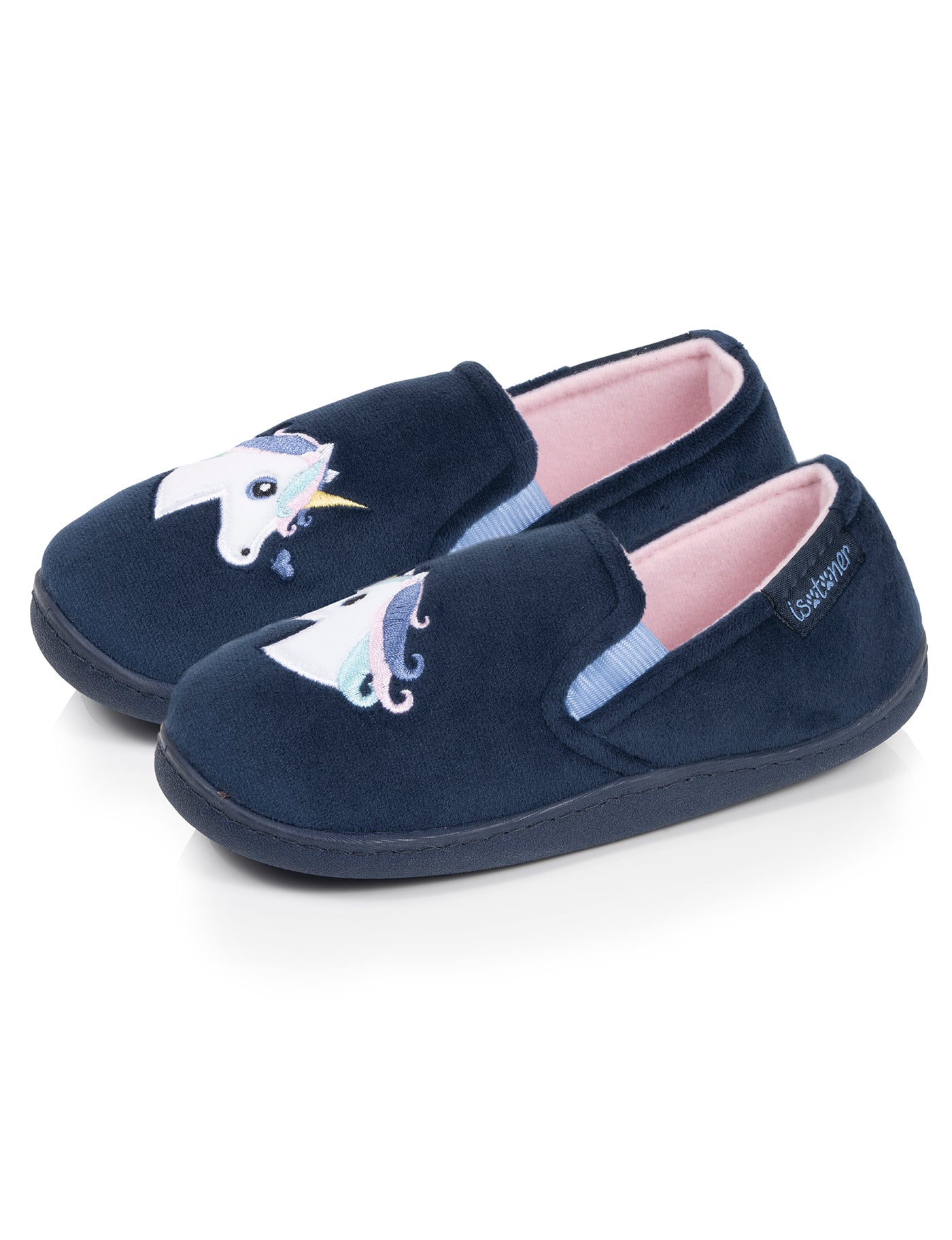 isotoner-chaussons-mocassins-enfant-marine-fille-microvelours image 6