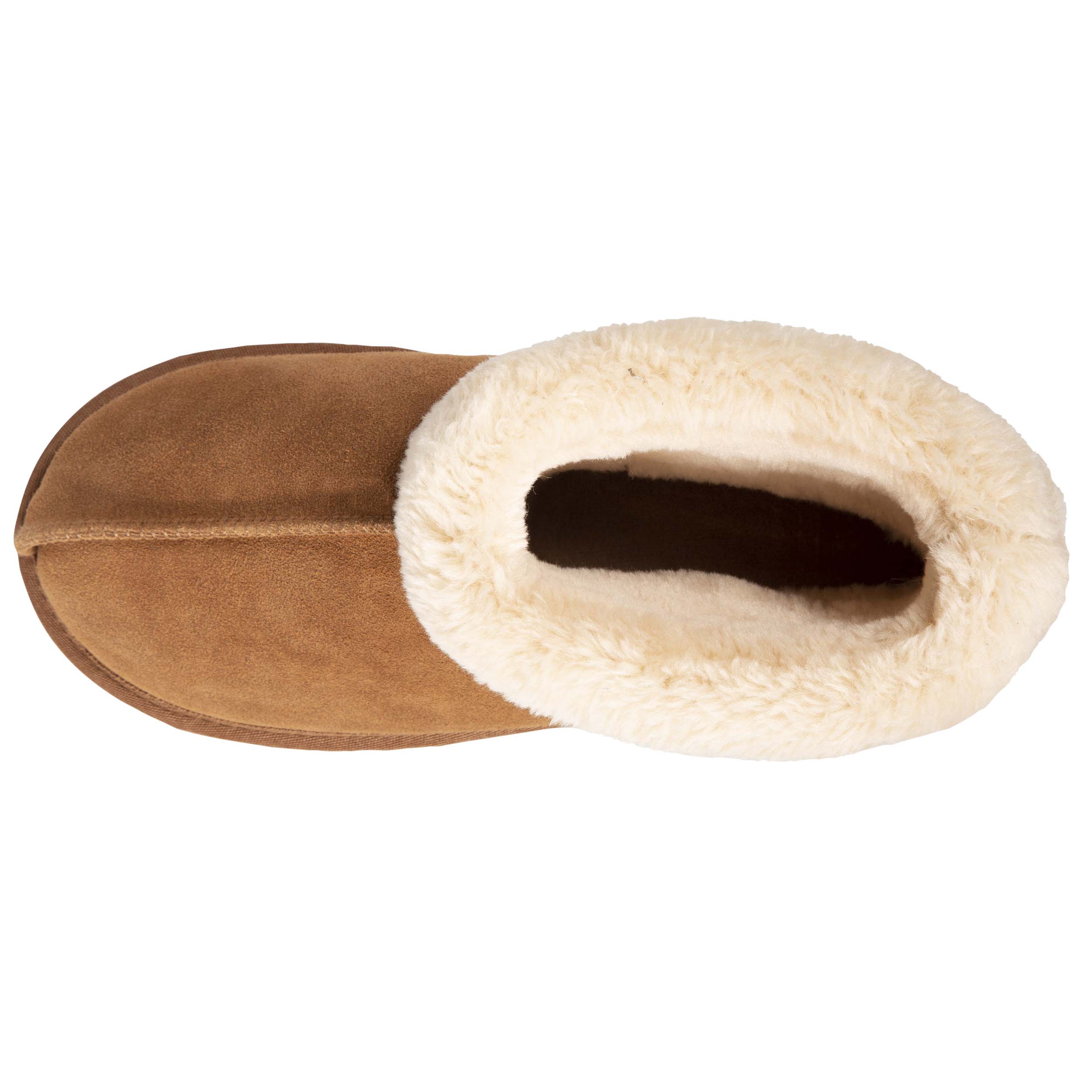 isotoner-chaussons-bottillons-fourr-s-femme-camel-cuir image 2