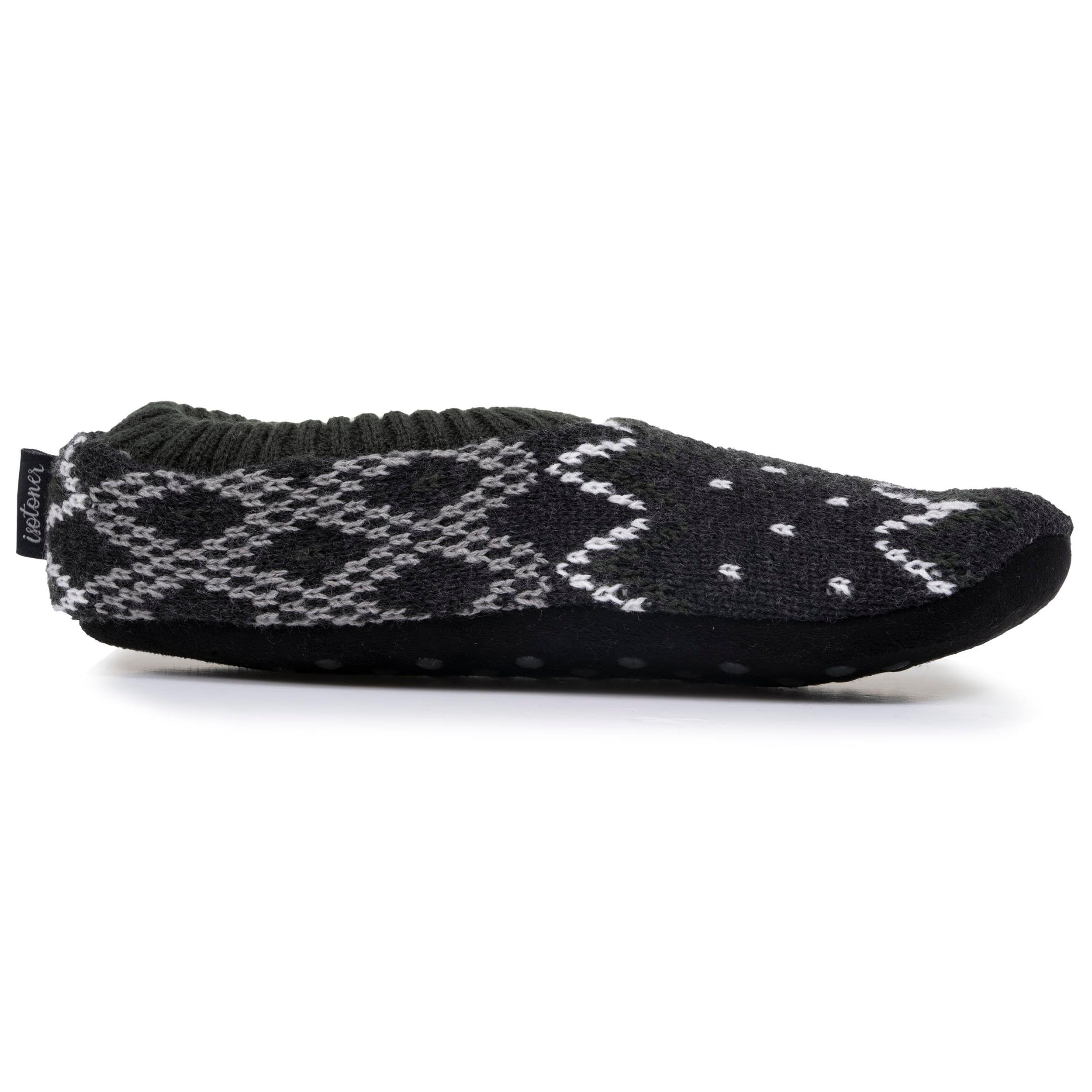 isotoner-chaussettes-chaussons-homme-jacquard-gris image 8