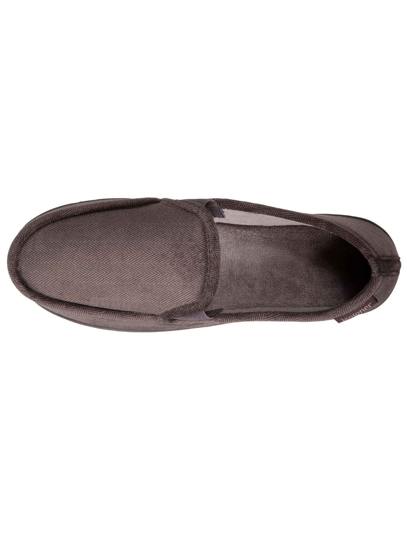 isotoner-chaussons-mocassins-homme-gris-chevrons image 7