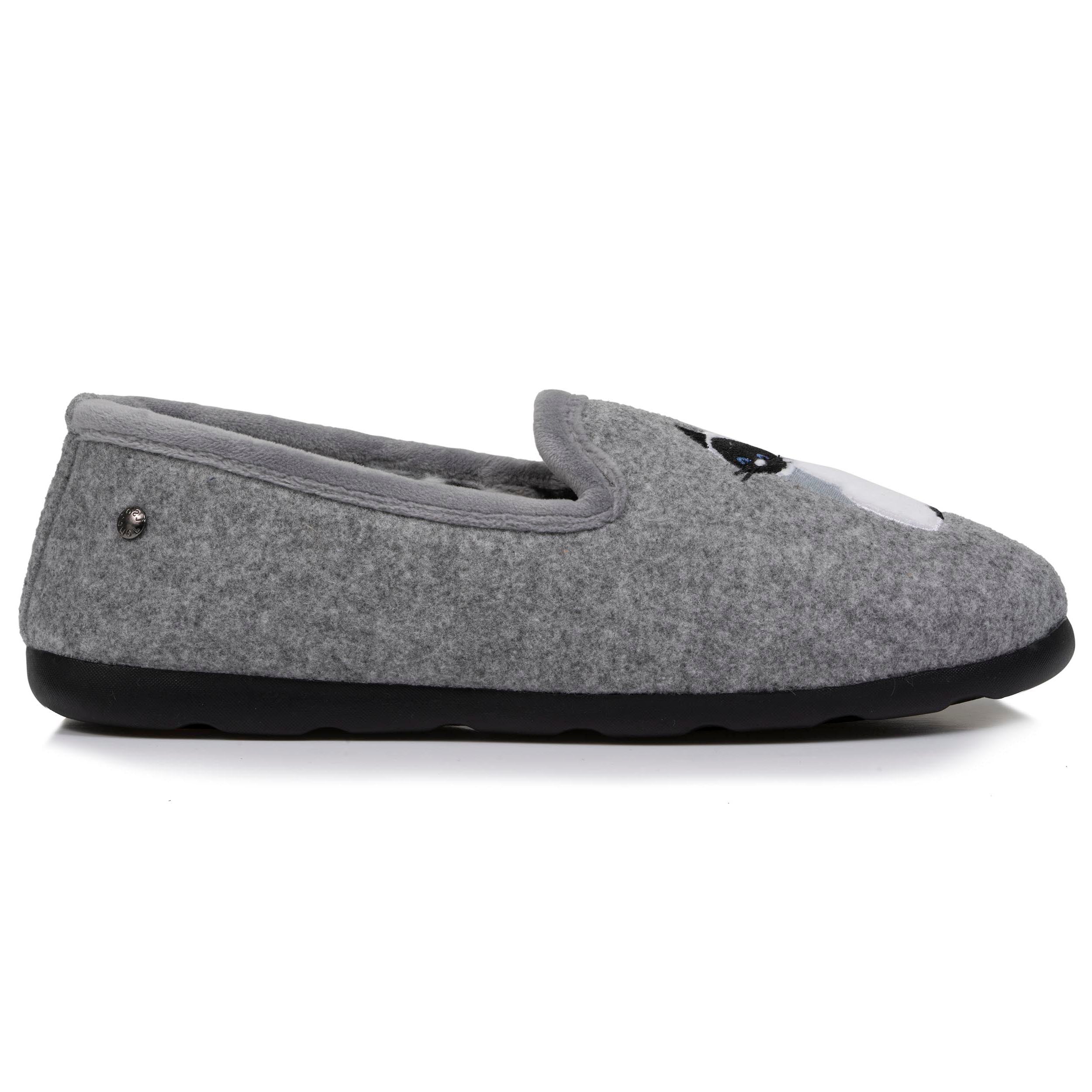 isotoner-chaussons-slippers-femme-gris-charentaises-everywear image 8