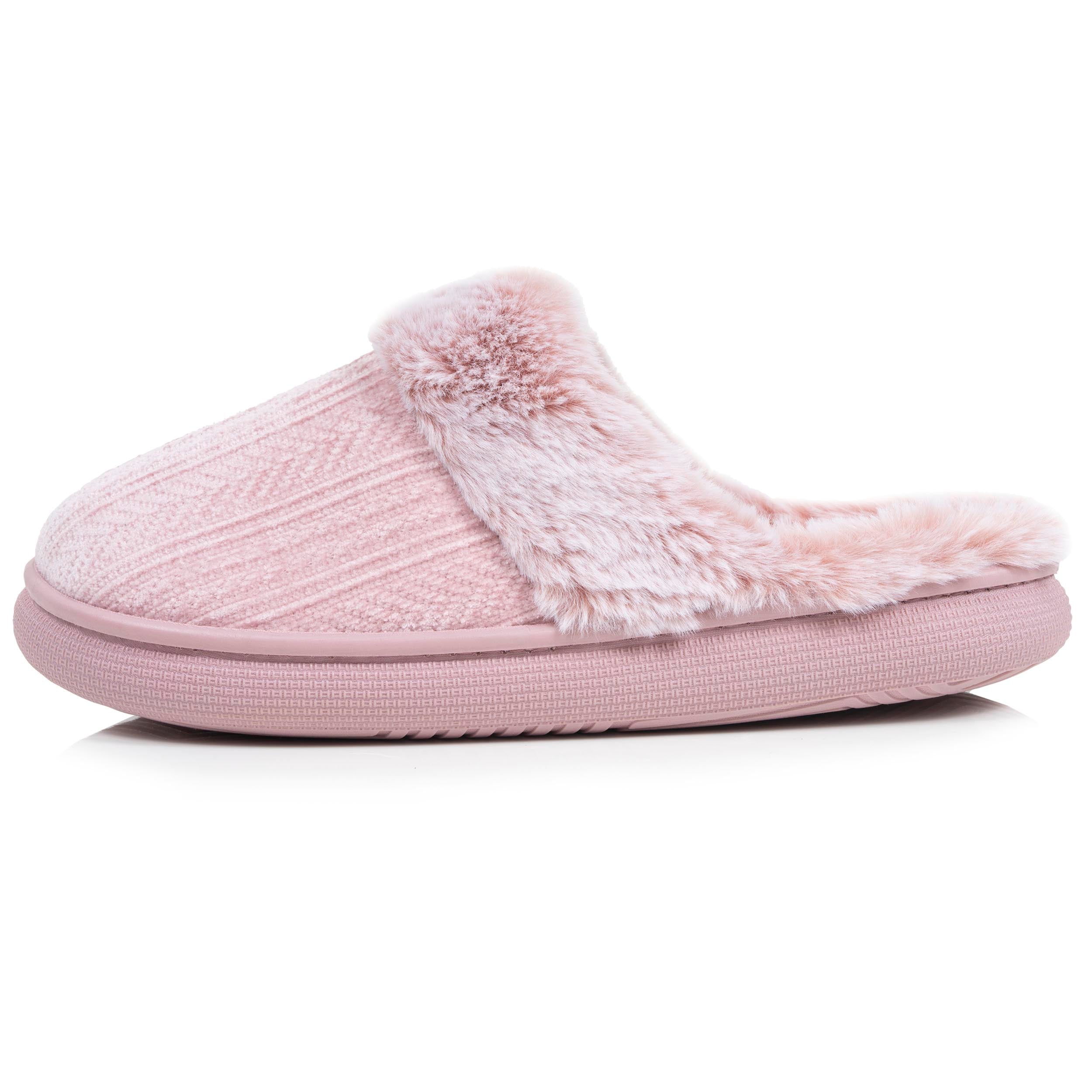 isotoner-chaussons-mules-femme-bloup-maille-blush image 4
