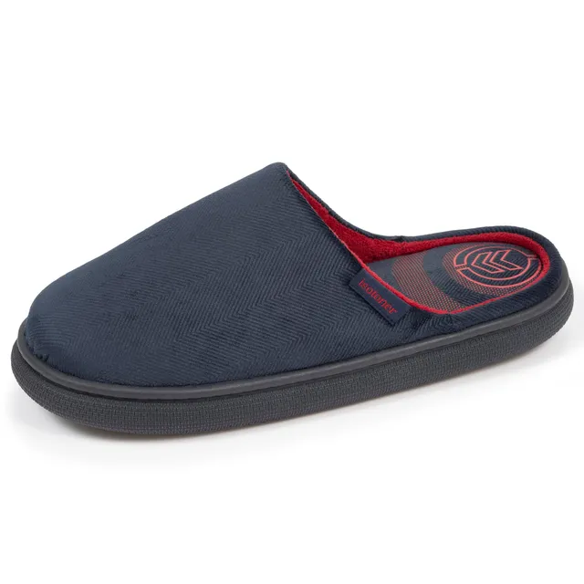 isotoner-chaussons-mules-homme-bloup-marine-chevrons image 1