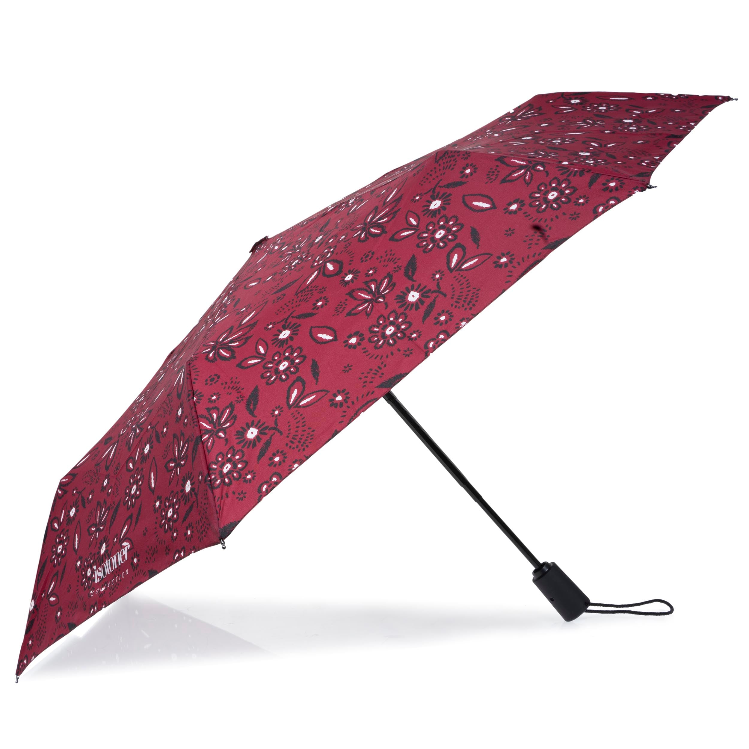 isotoner-parapluie-auto-bandana-bordeaux image 2