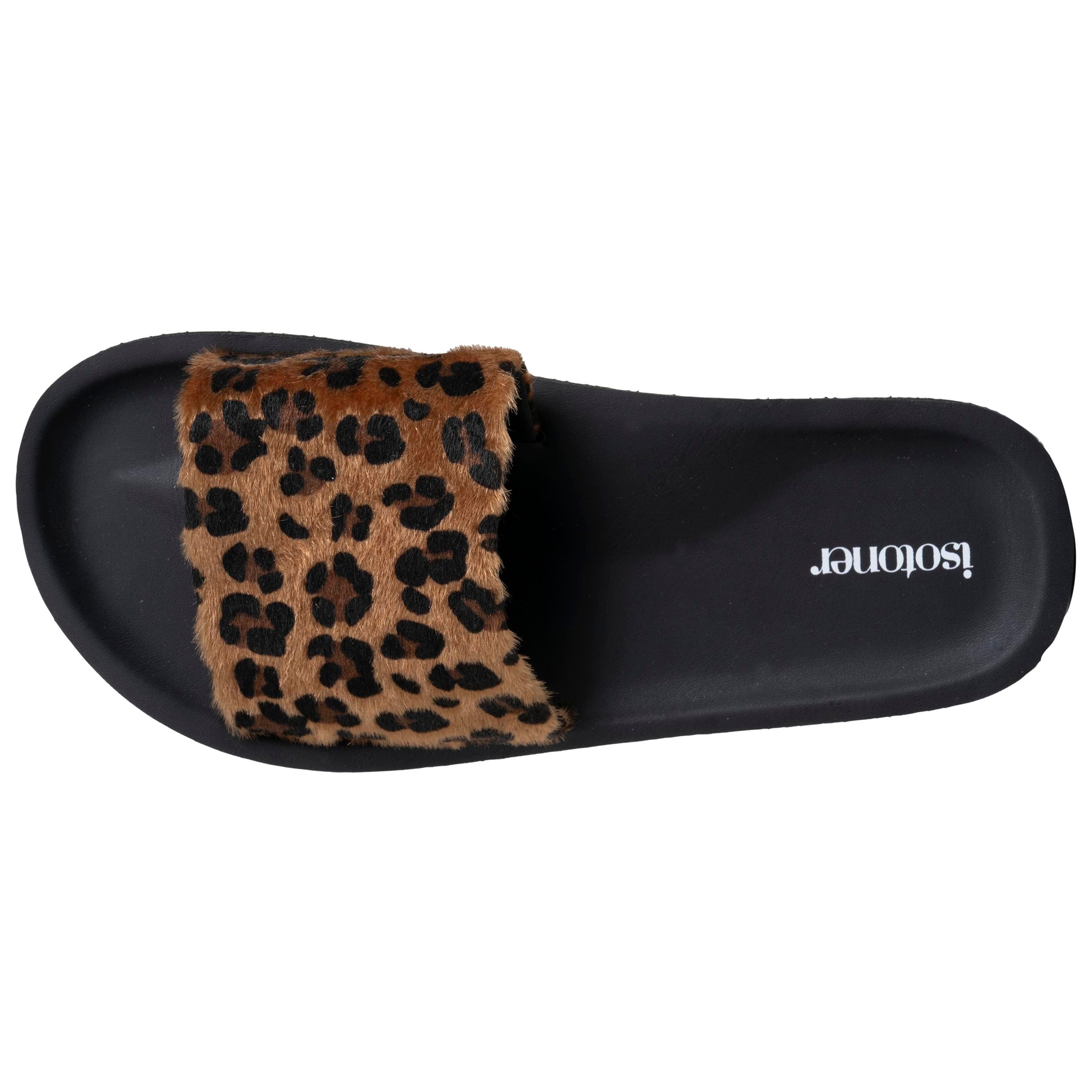 isotoner-mules-femme-moul-es-l-opard-noir image 3