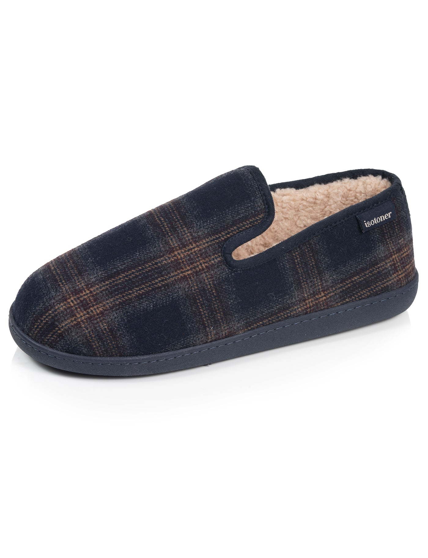 isotoner-chaussons-charentaises-homme-tartan-marine image 6