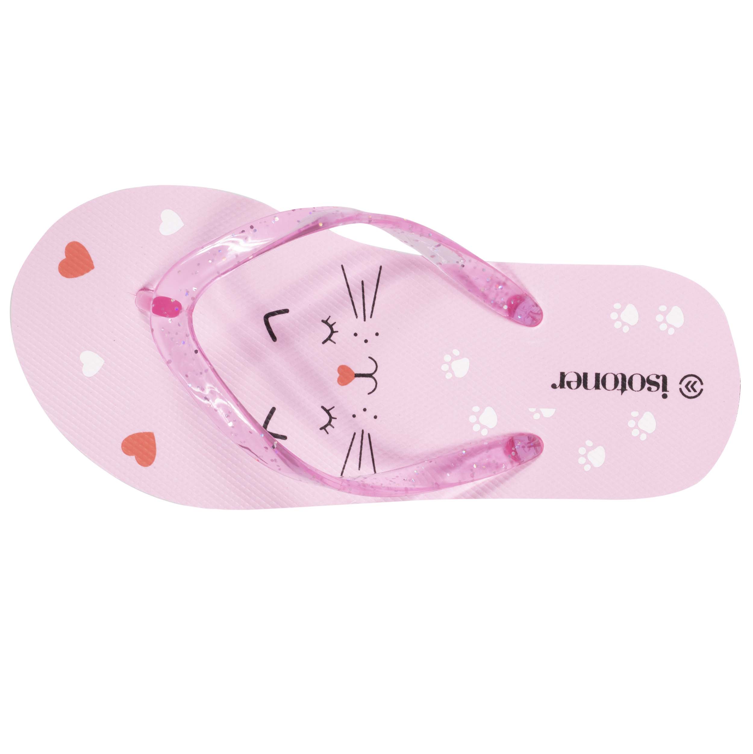 isotoner-tongs-enfant-chat-rose-fille image 2
