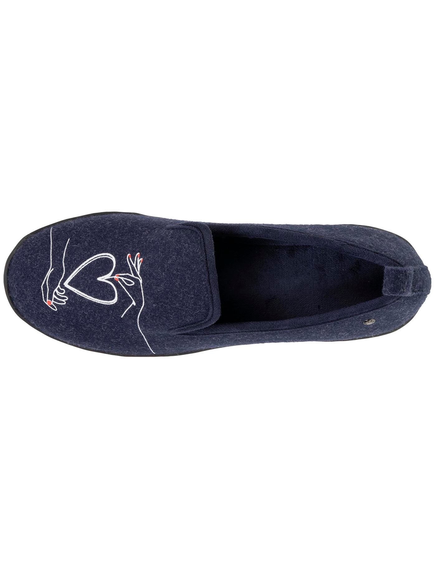 isotoner-chaussons-charentaises-femme-talon-marine-everywear image 7