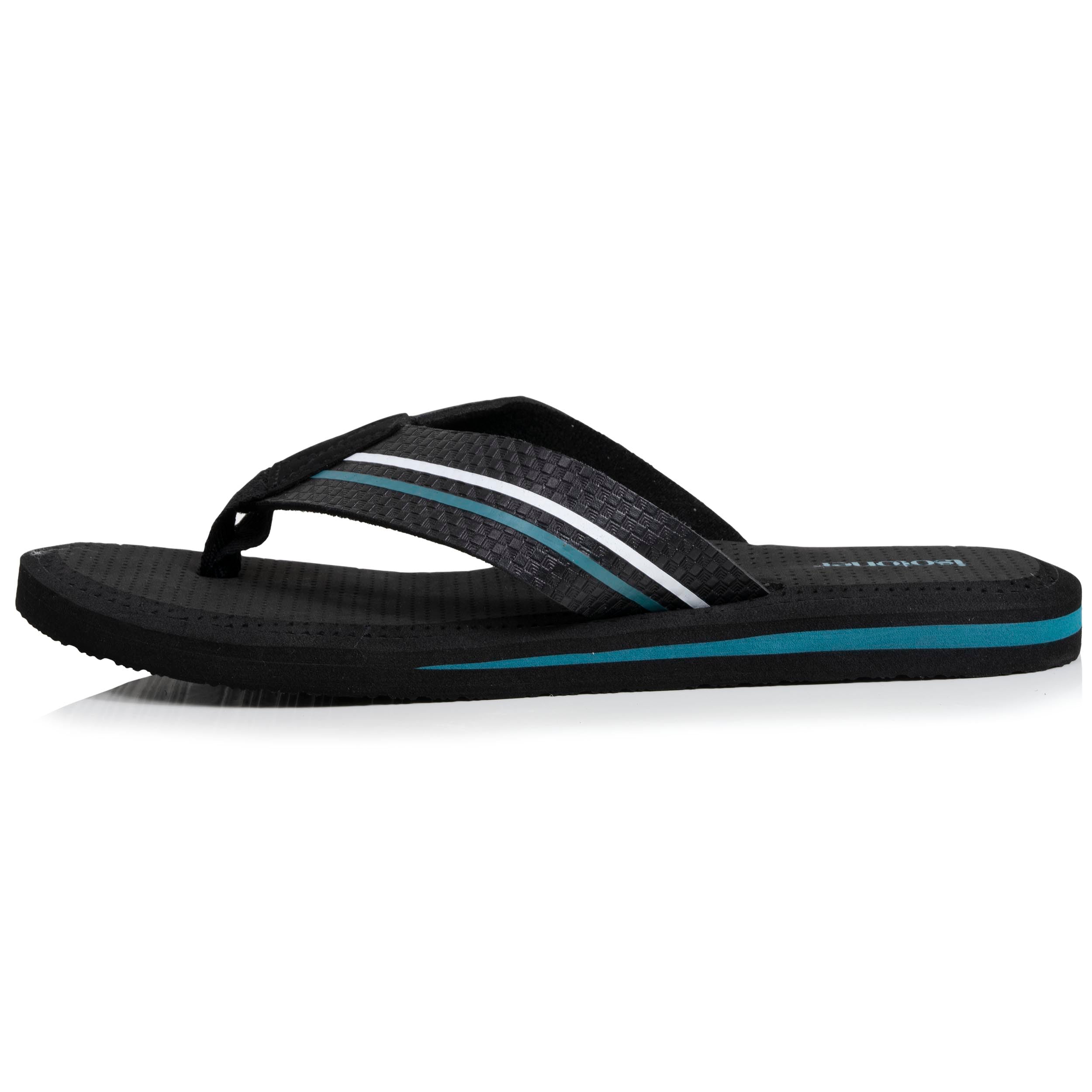 isotoner-tongs-homme-sport-noir-bleu-semelle-ultra-moelleuse image 3