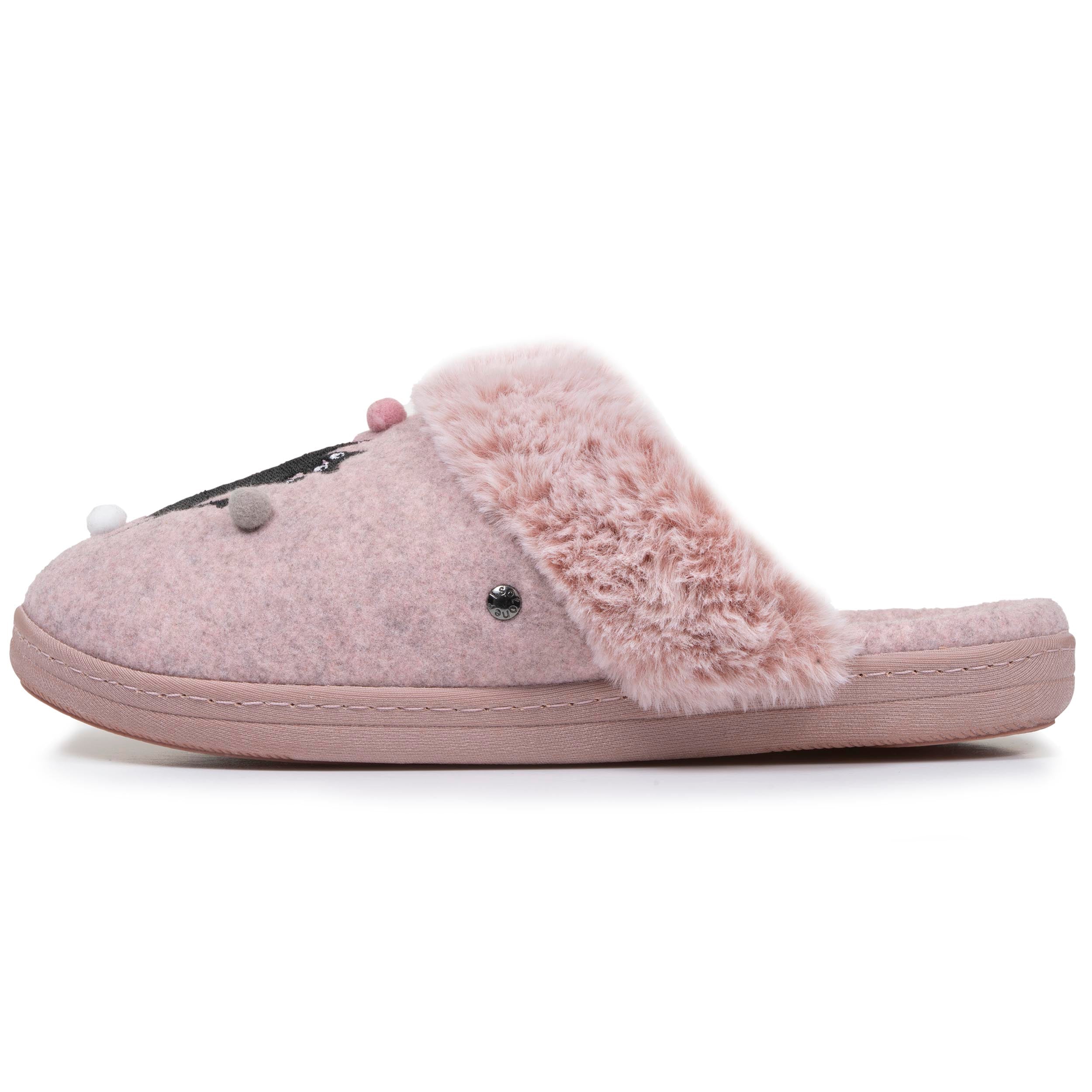 isotoner-chaussons-mules-femme-rose-chin-everywear image 4