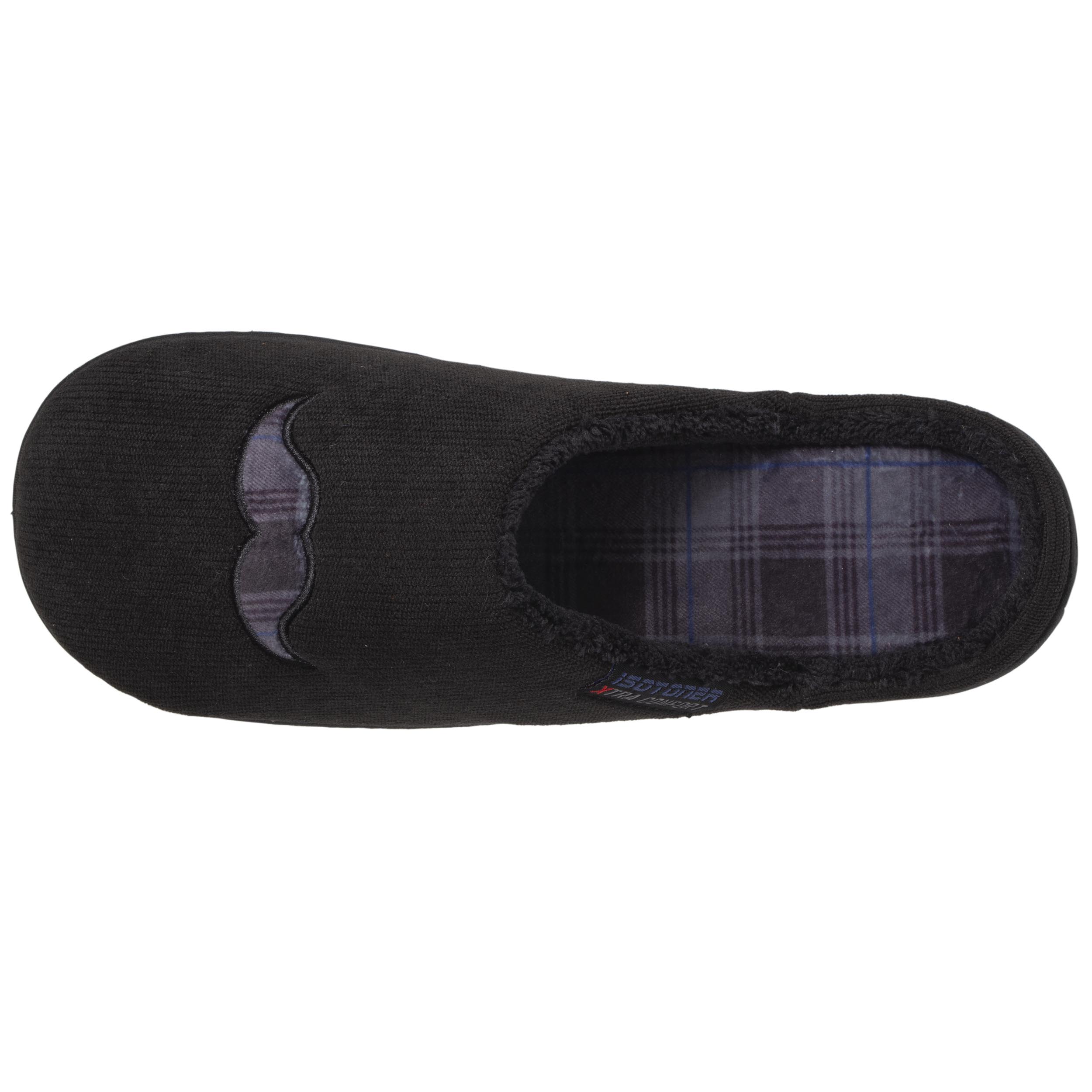 isotoner-chaussons-mules-xtra-confort-homme-noir-m-moire-de-forme image 2