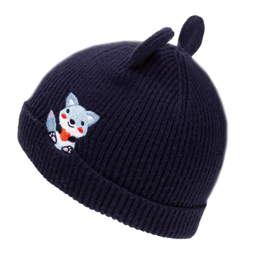 isotoner-bonnet-enfant-2-4-ans-oreilles-renard-marine-ultra-doux image 1