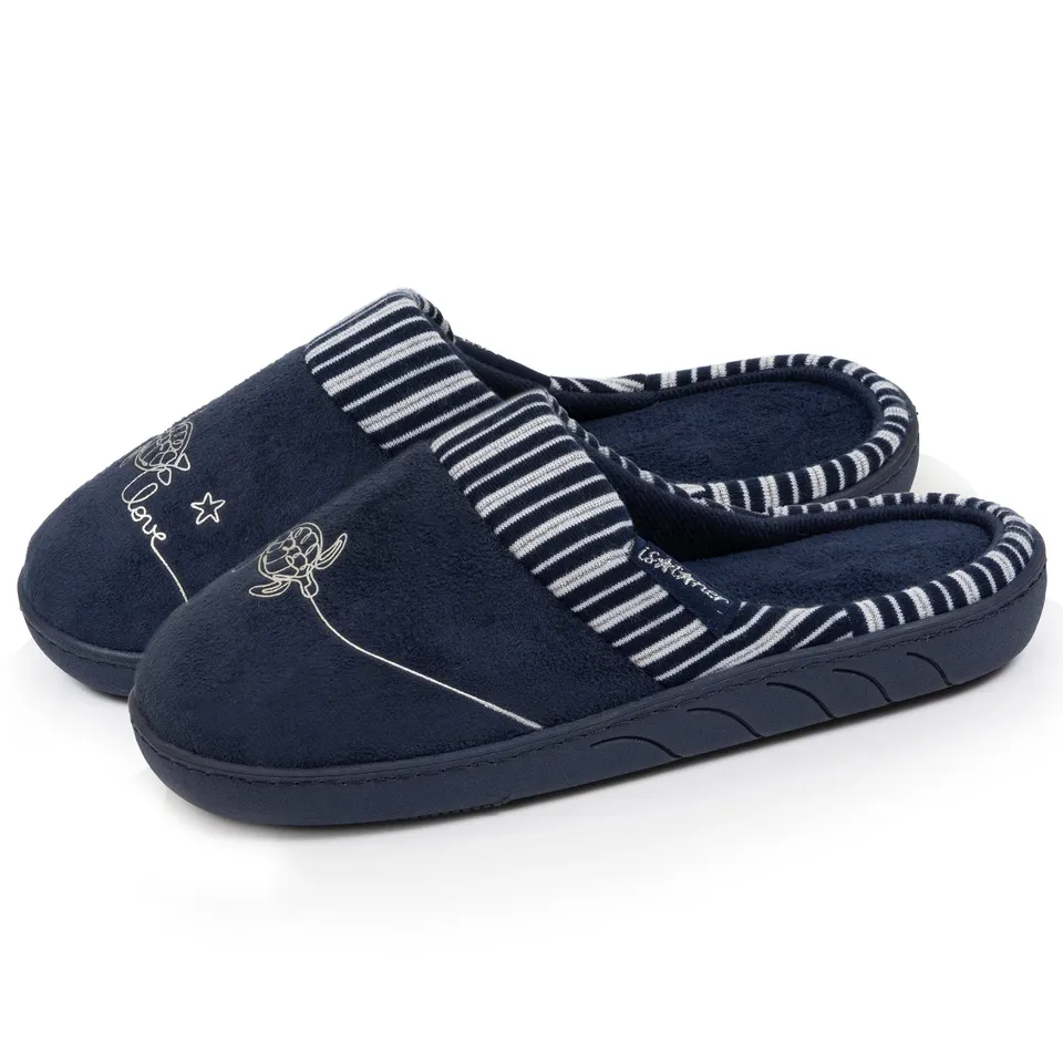 isotoner-chaussons-mules-junior-marine-tortue image 1