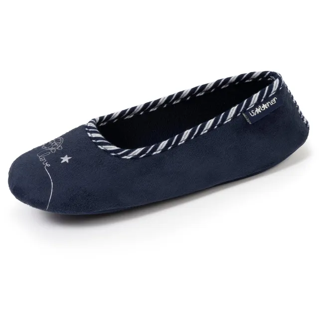 isotoner-chaussons-ballerines-junior-marine-tortue image 1