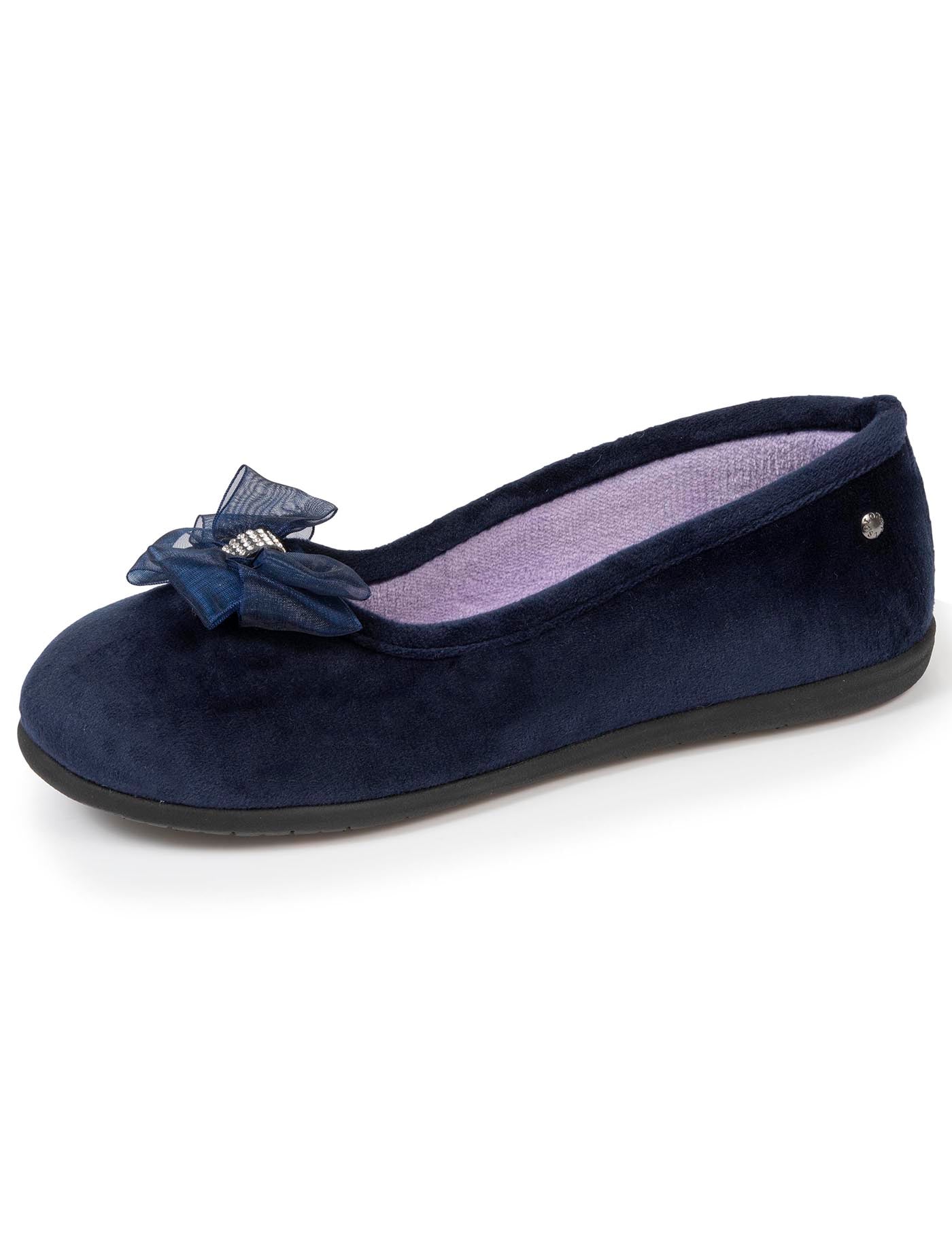 isotoner-chaussons-ballerines-bleu-marine-femme image 6