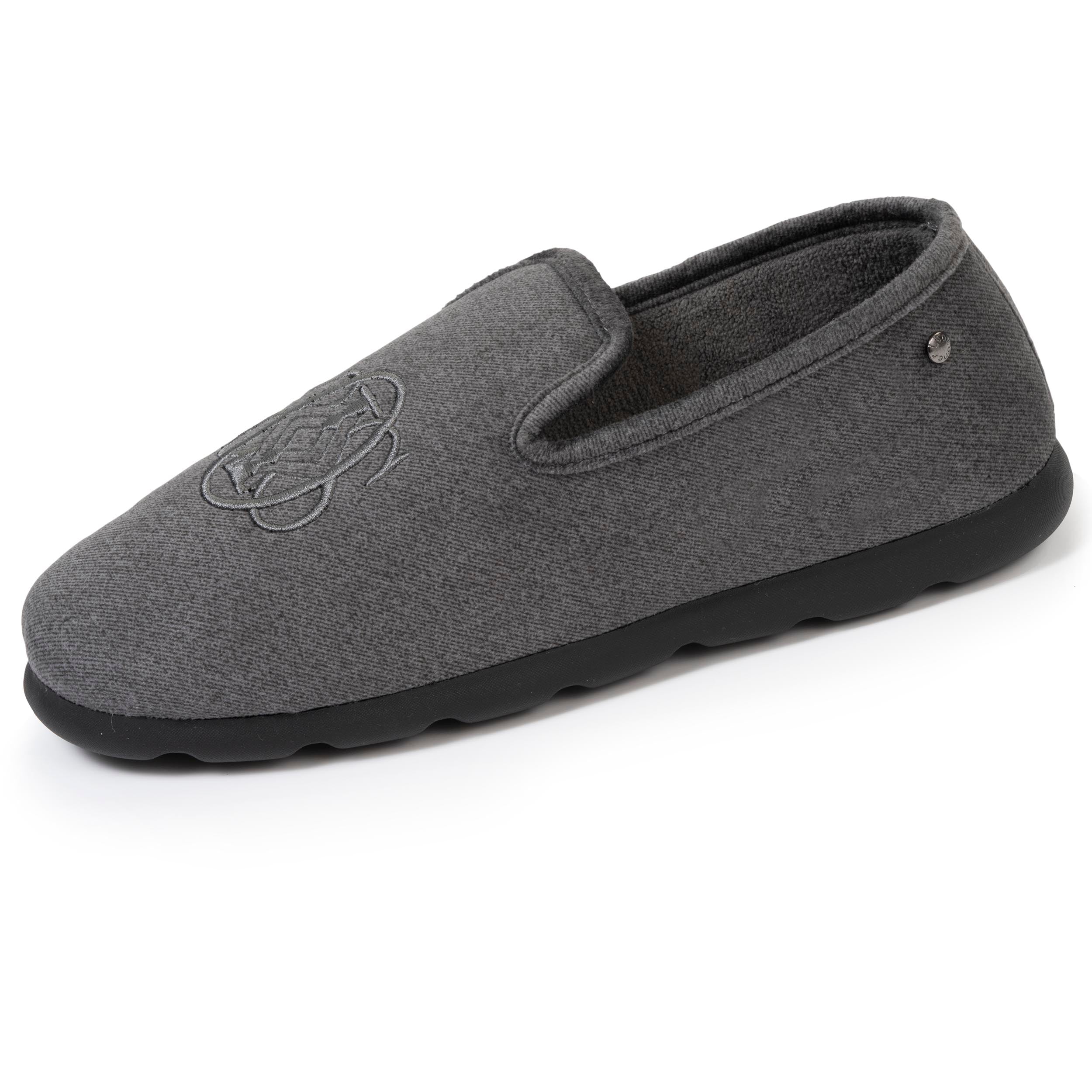 isotoner-chaussons-charentaises-homme-blason-gris image 1