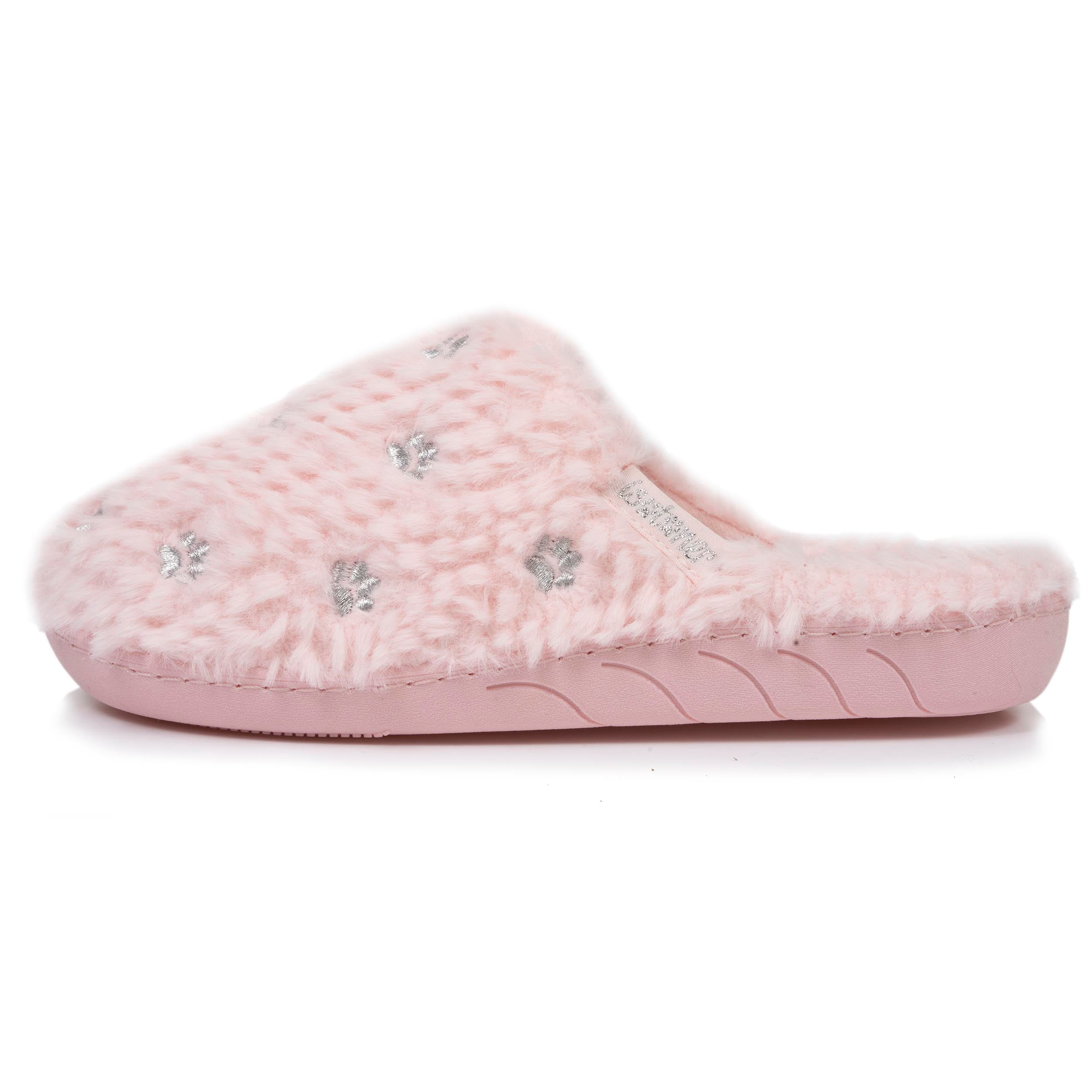 isotoner-chaussons-mules-junior-rose-chat image 3