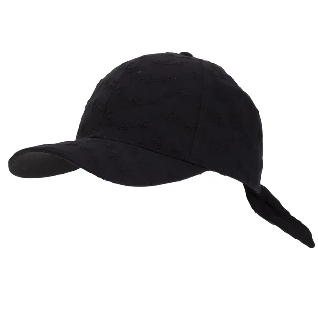 isotoner-casquette-femme-broderie-anglaise-noir image 1