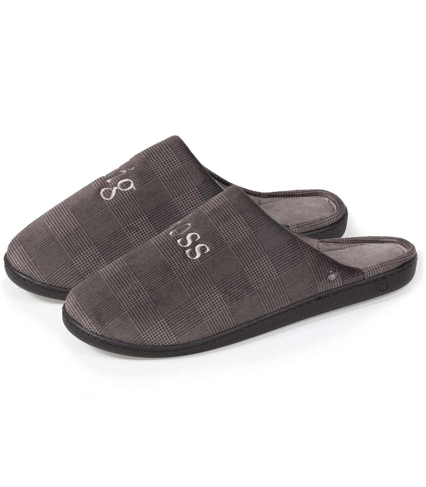 isotoner-chaussons-mules-homme-big-boss-gris image 6