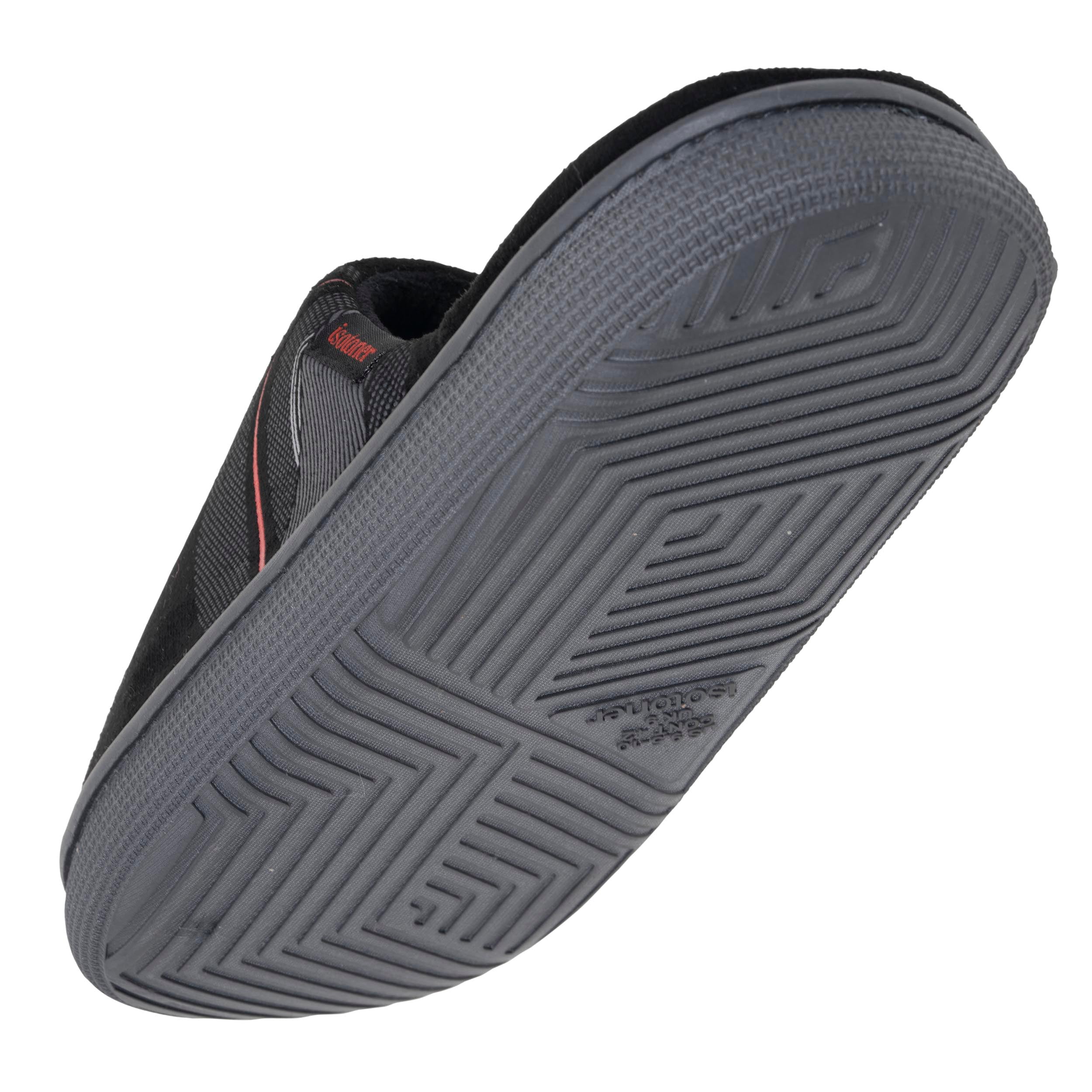 isotoner-chaussons-mules-homme-bloup-noir-graphite image 5