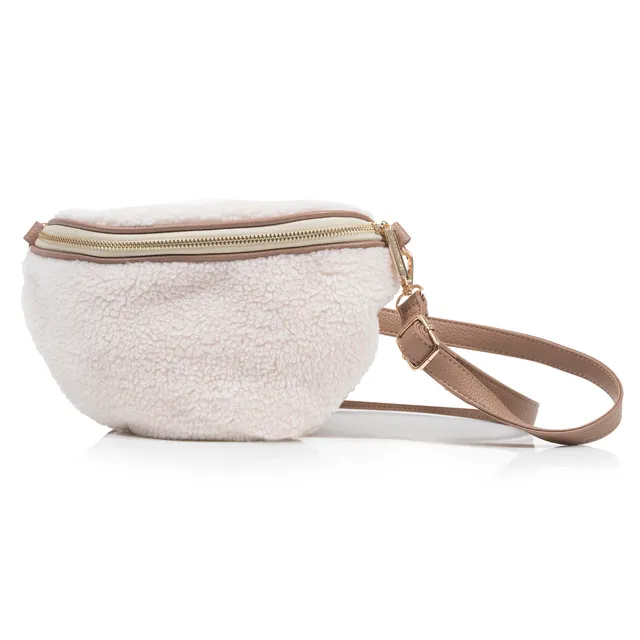 isotoner-sac-banane-sherpa-beige-femme image 1