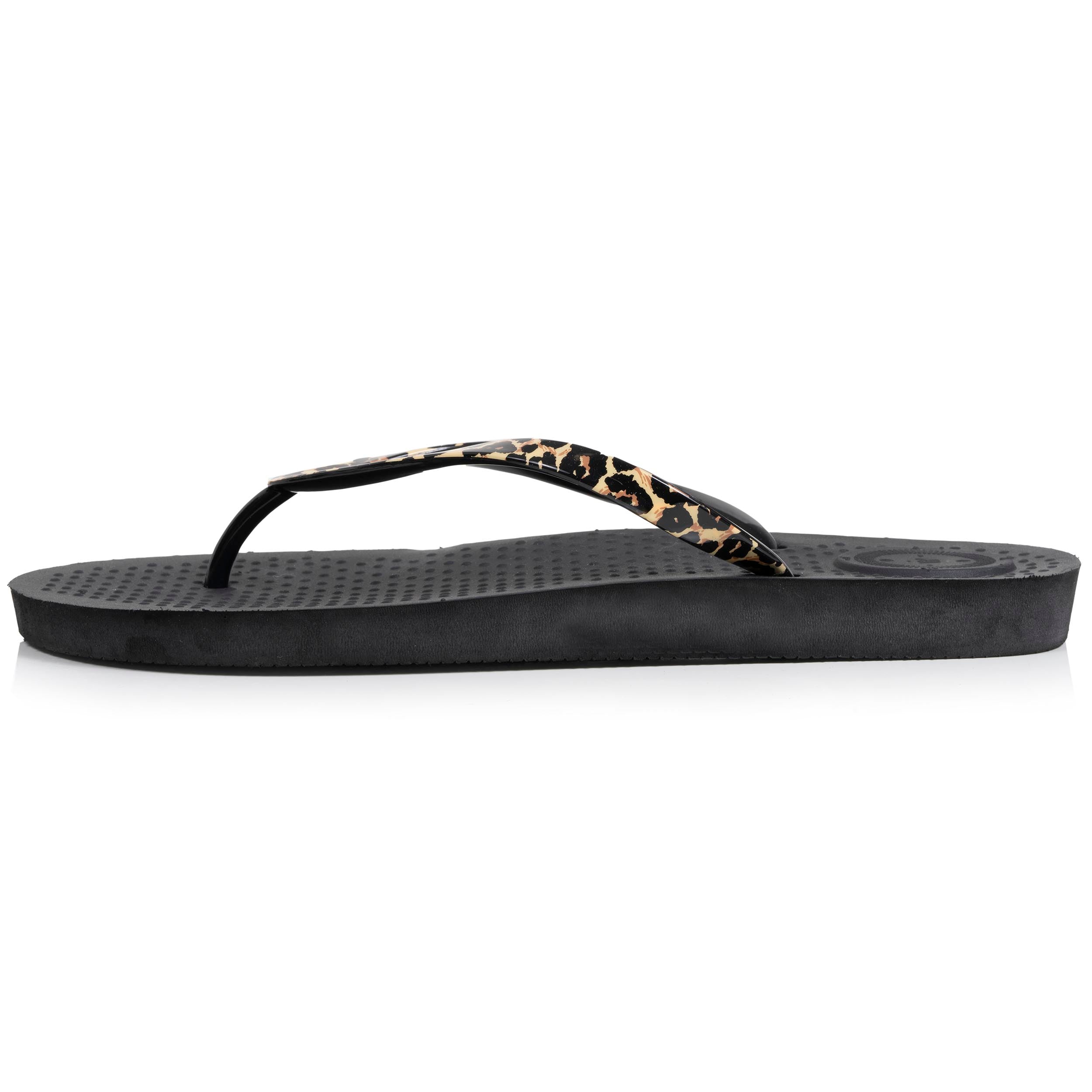 isotoner-tongs-femme-everywear-tige-l-opard-noir image 3