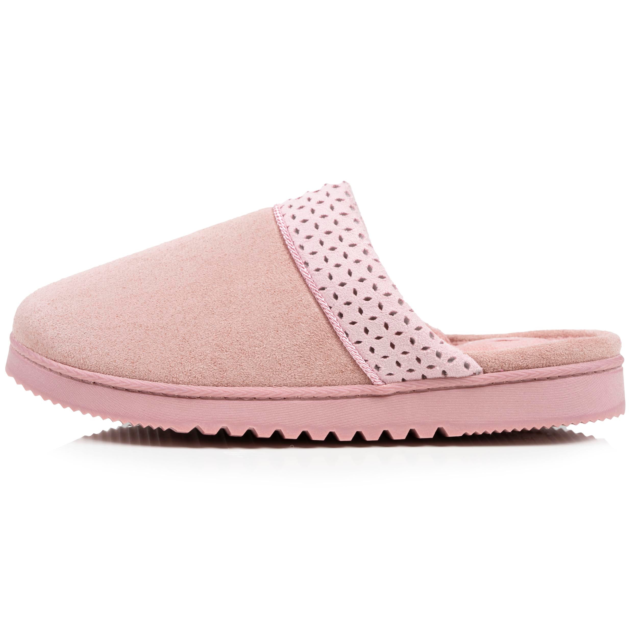 isotoner-mules-crant-es-femme-rose-chaussons-confort image 3