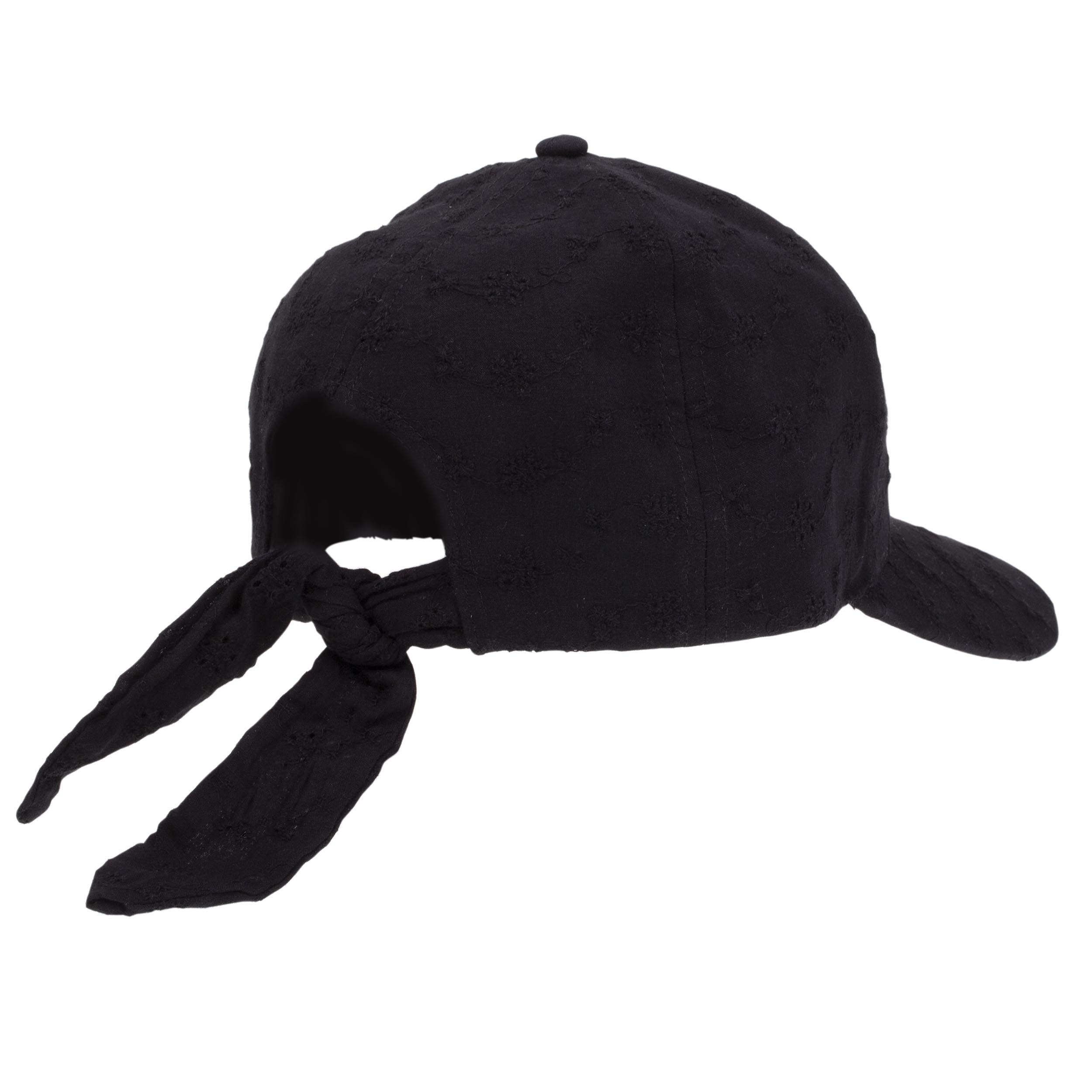 isotoner-casquette-femme-broderie-anglaise-noir image 2