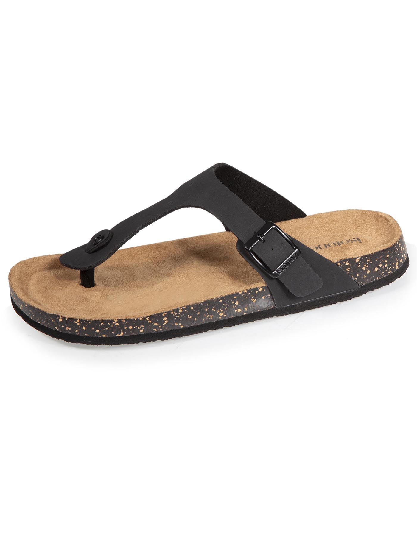 isotoner-mules-tongs-femme-bride-r-glable-noir image 6