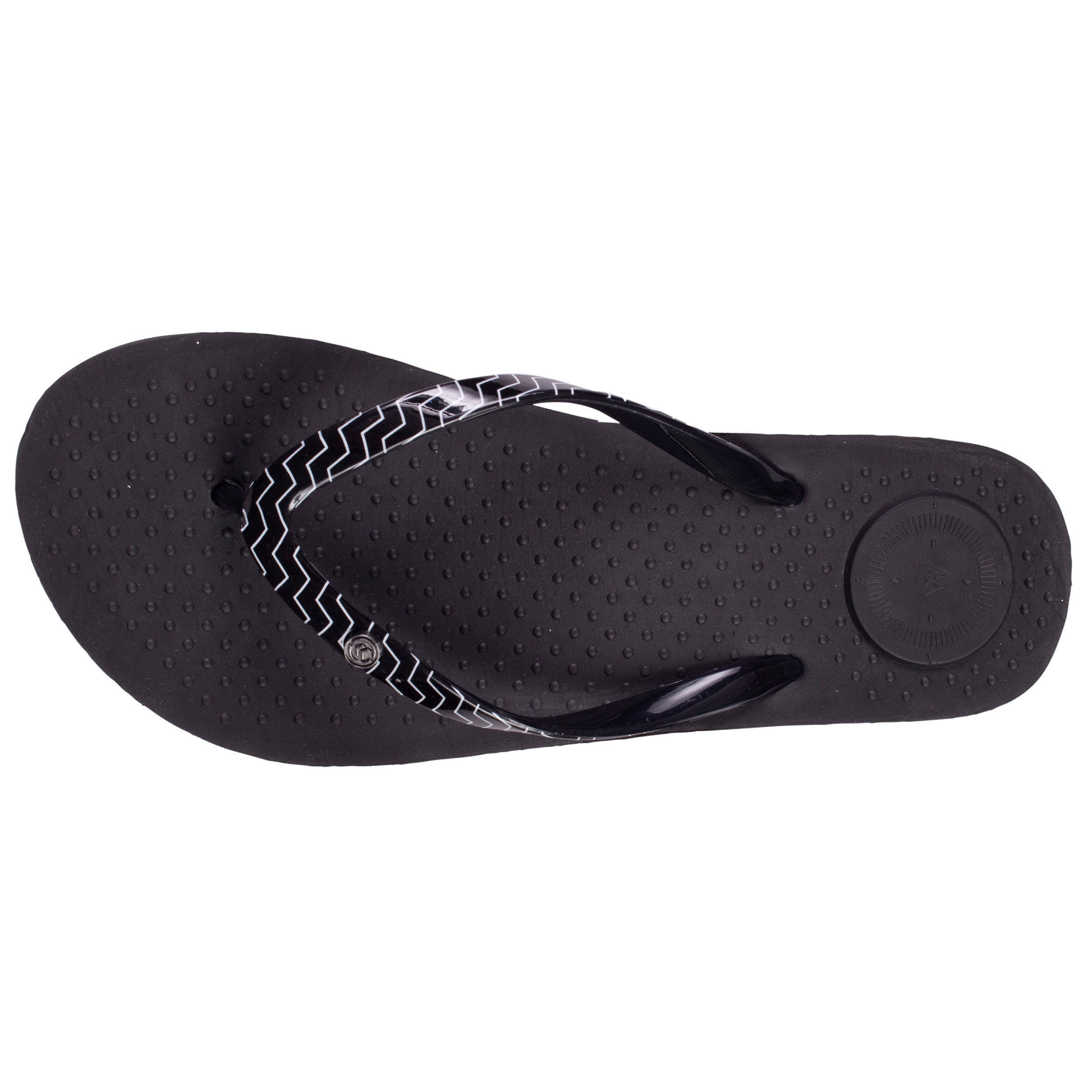 isotoner-everywear-tongs-femme-tige-graphique-noir image 2