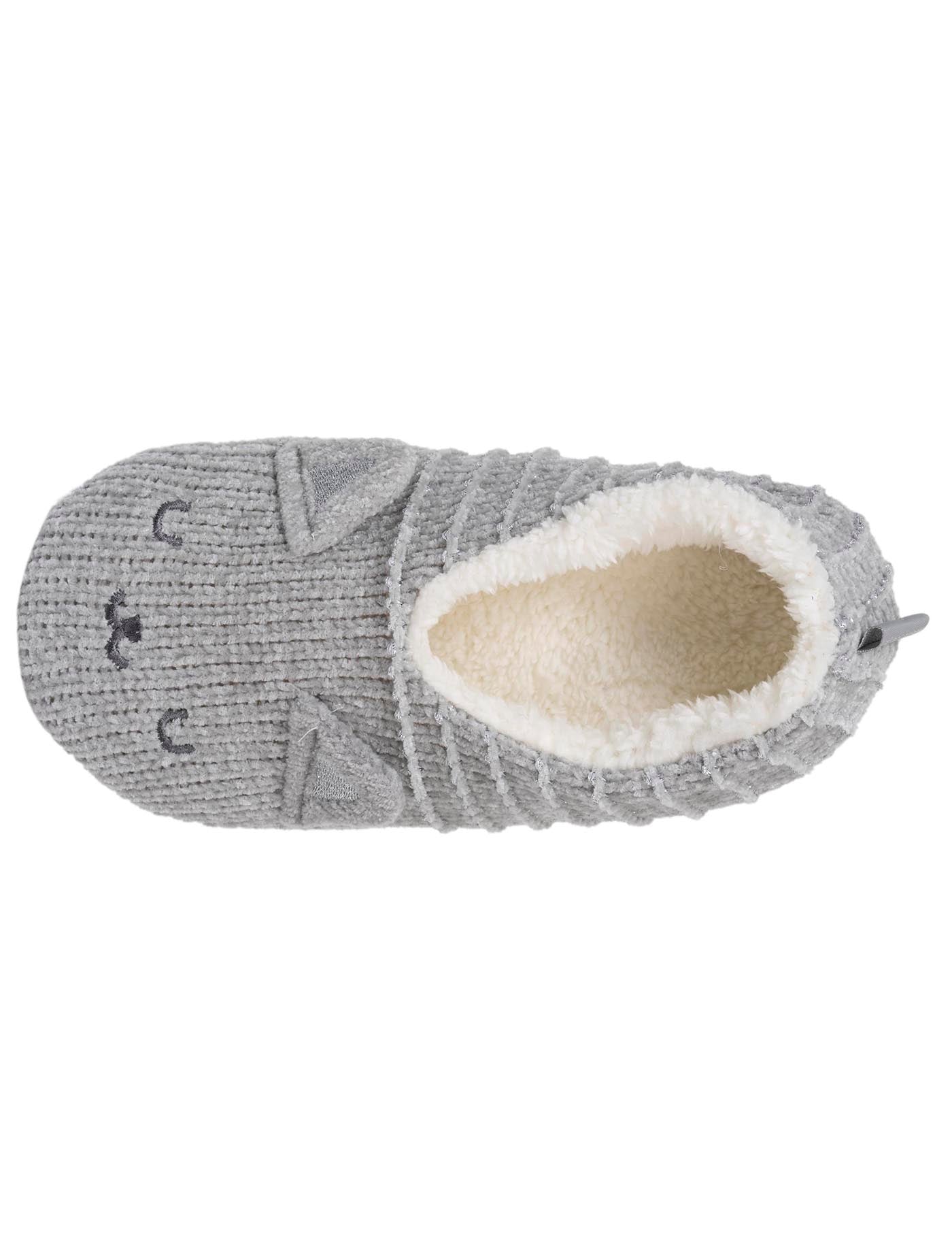 isotoner-chaussettes-chaussons-fourr-es-femme-gris-chat image 7