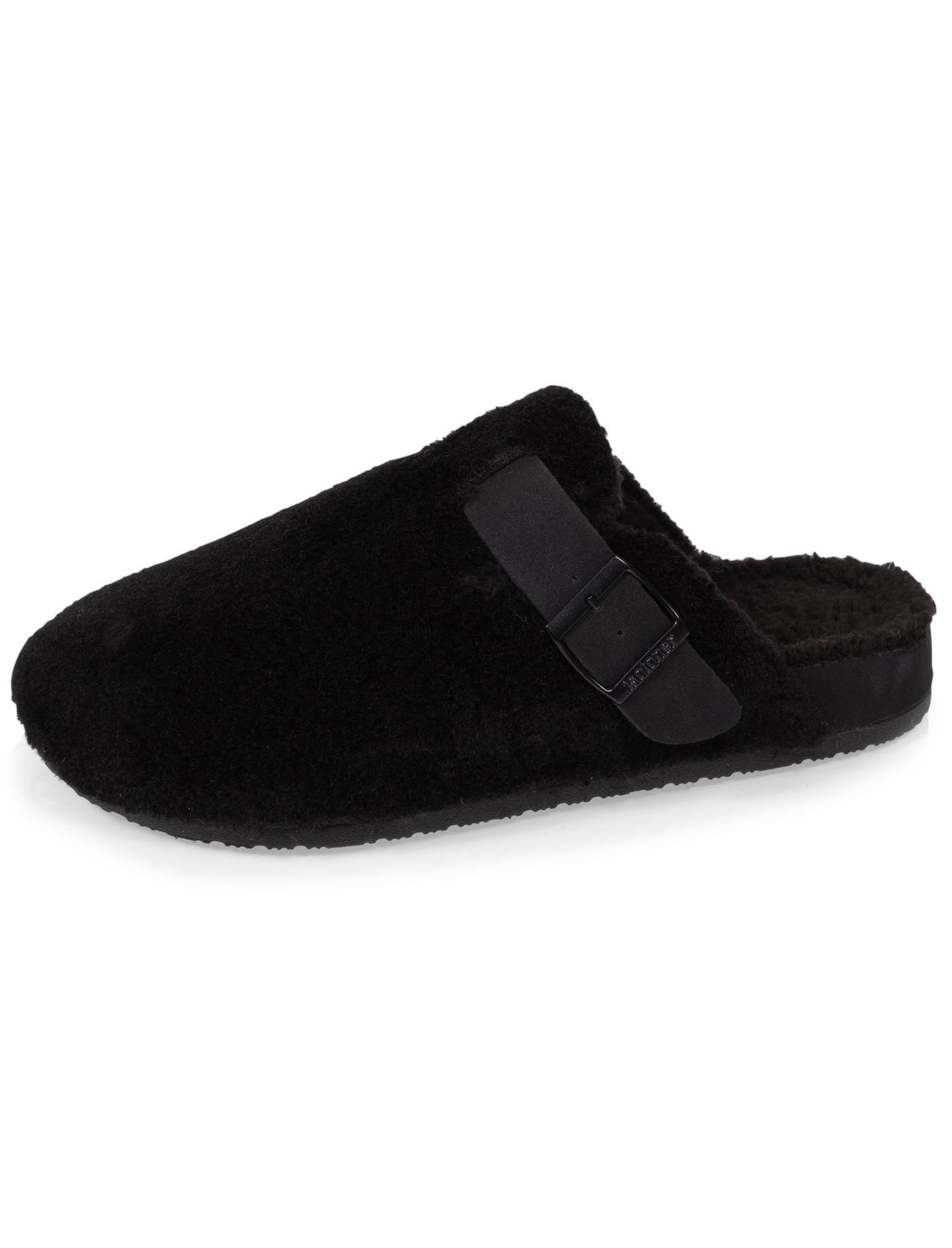 isotoner-chaussons-mules-sabot-homme-noir-sherpa-everywear image 6