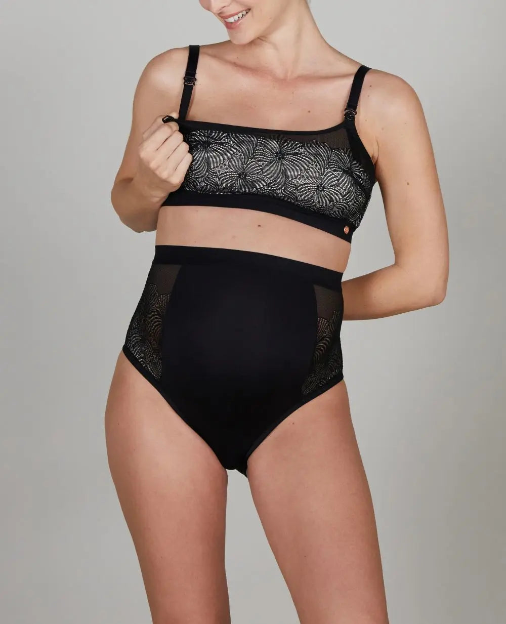 cache-c-ur-soutien-gorge-de-grossesse-et-d-allaitement-sans-armature-dahlia-noir image 4