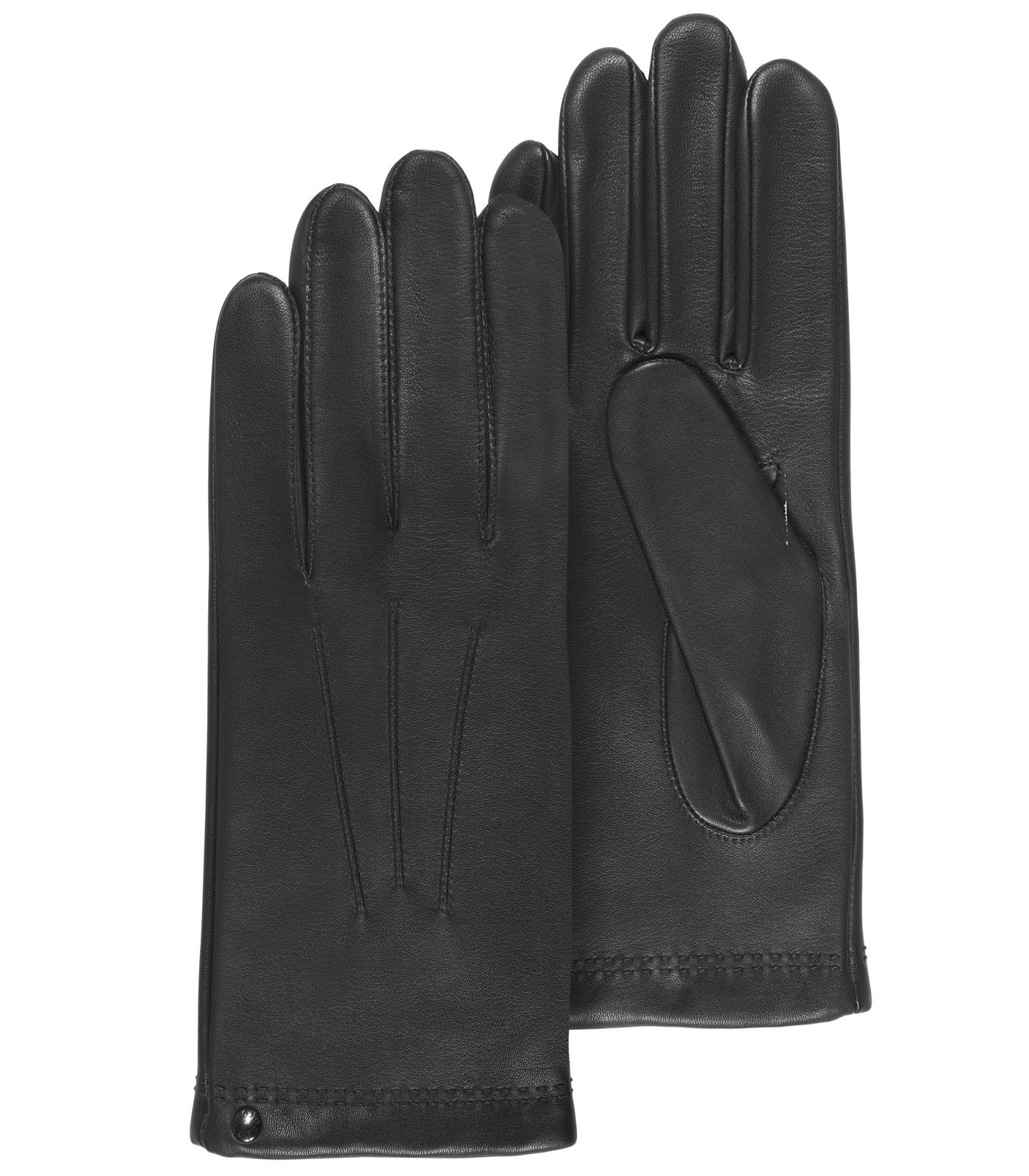 isotoner-gants-homme-cuir-cachemire-soie-noir image 4