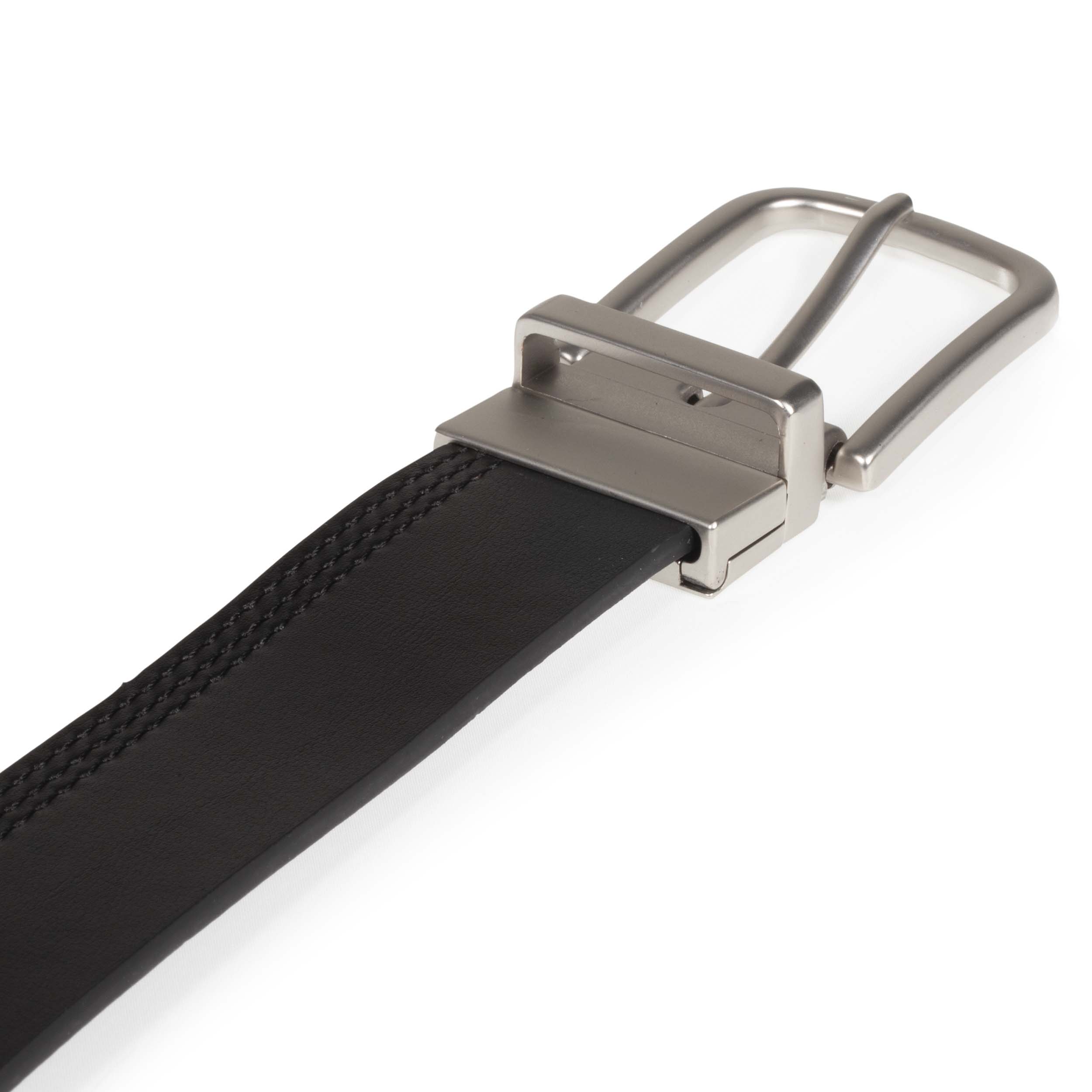 isotoner-ceinture-homme-r-versible-noir-marron image 3